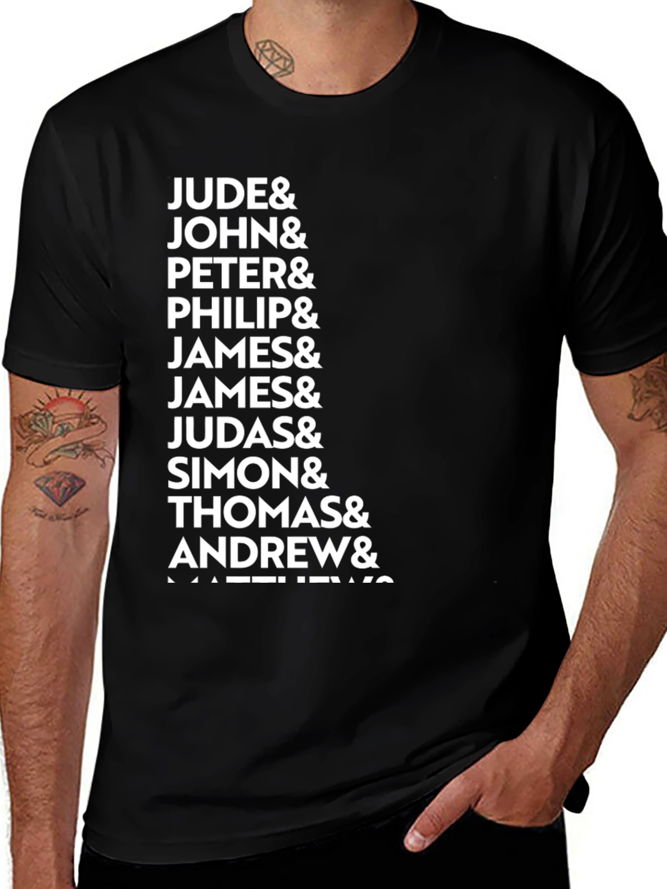 Variant 19 of Twelve Apostles Graphic T-Shirt - Jude, John, Peter, More