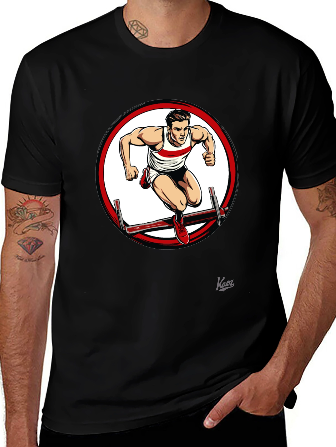 Variant 26 of Athletic Hurdler Graphic T-Shirt