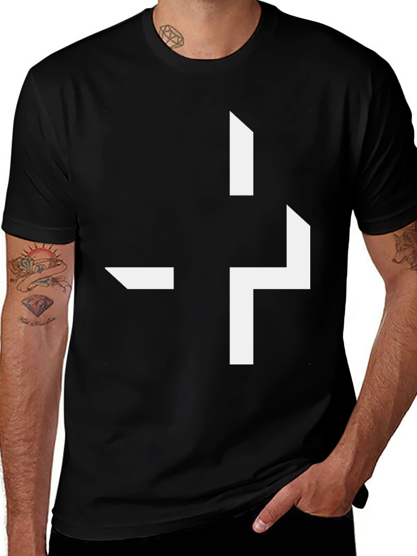 Variant 23 of Abstract Geometric Tee - Modern Graphic Shirt