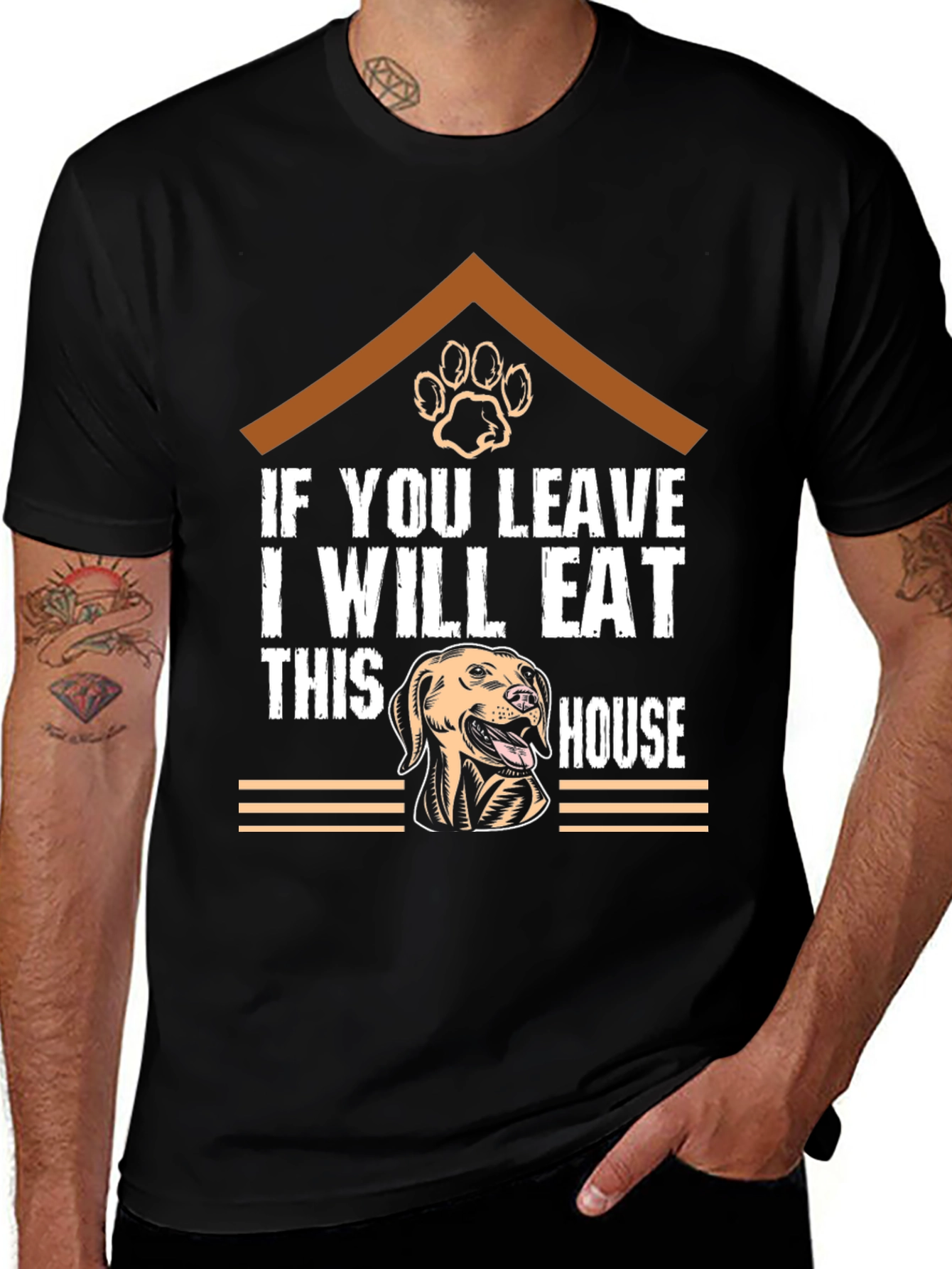 Variant 24 of If You Leave I Will Eat This House Dog T-Shirt