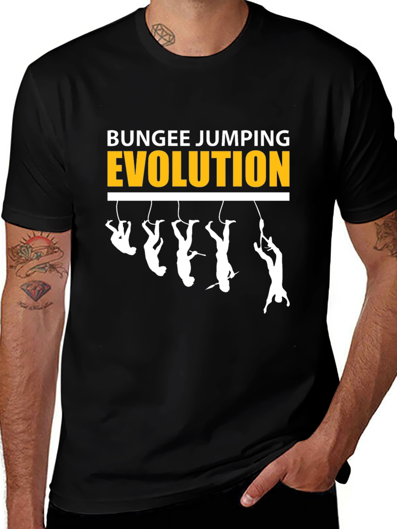 Variant 27 of Bungee Jumping Evolution Graphic T-Shirt