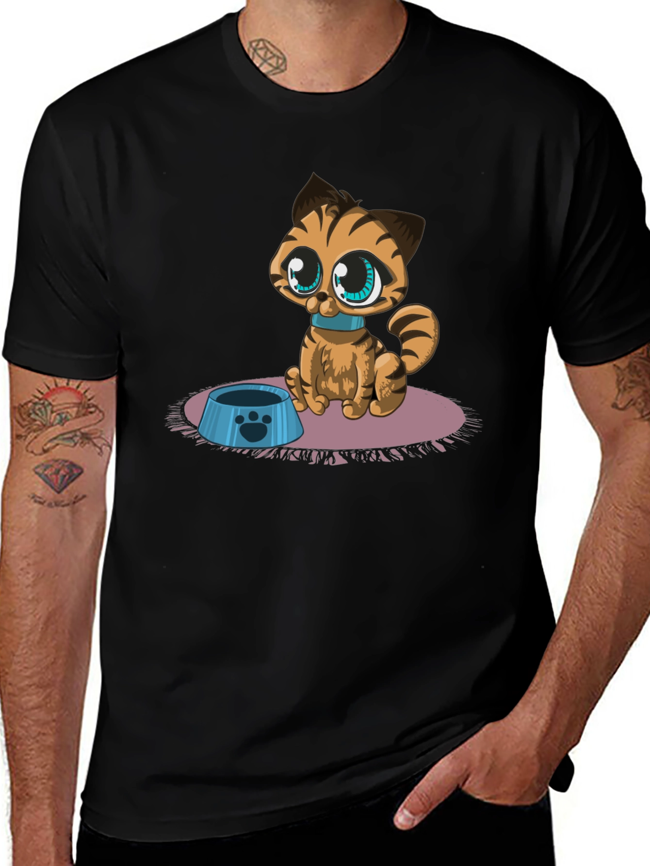 Variant 7 of Cute Cartoon Cat T-Shirt - Fun Graphic Tee