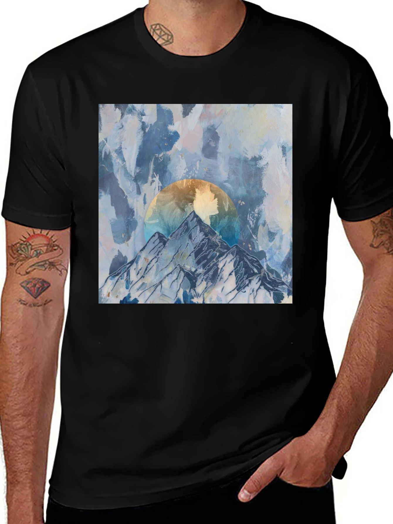 Variant 20 of Mountain Peaks T-Shirt - Artistic Design