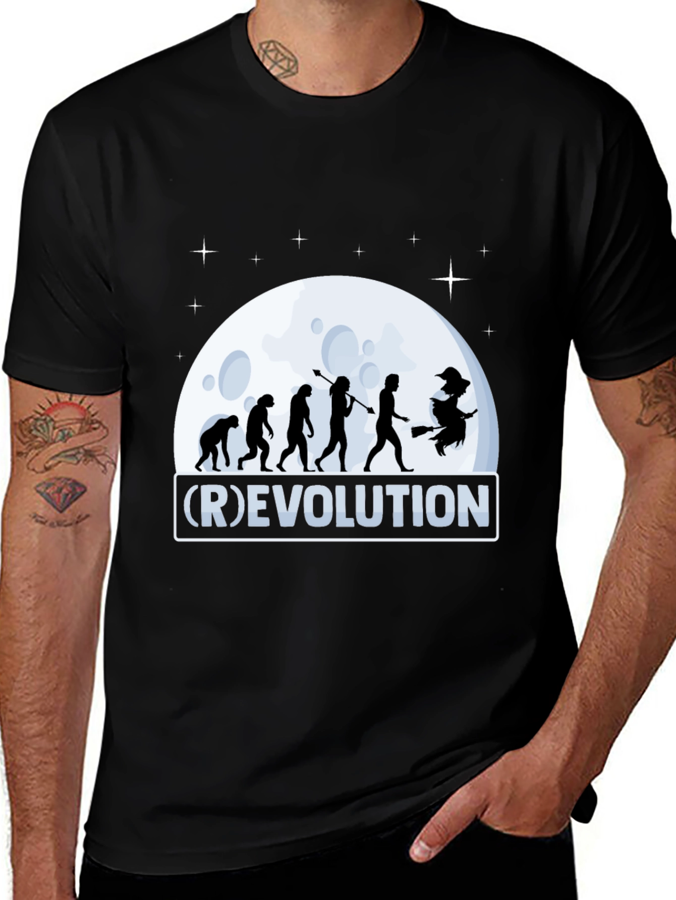 Variant 30 of Evolution to Witch Black T-Shirt 
