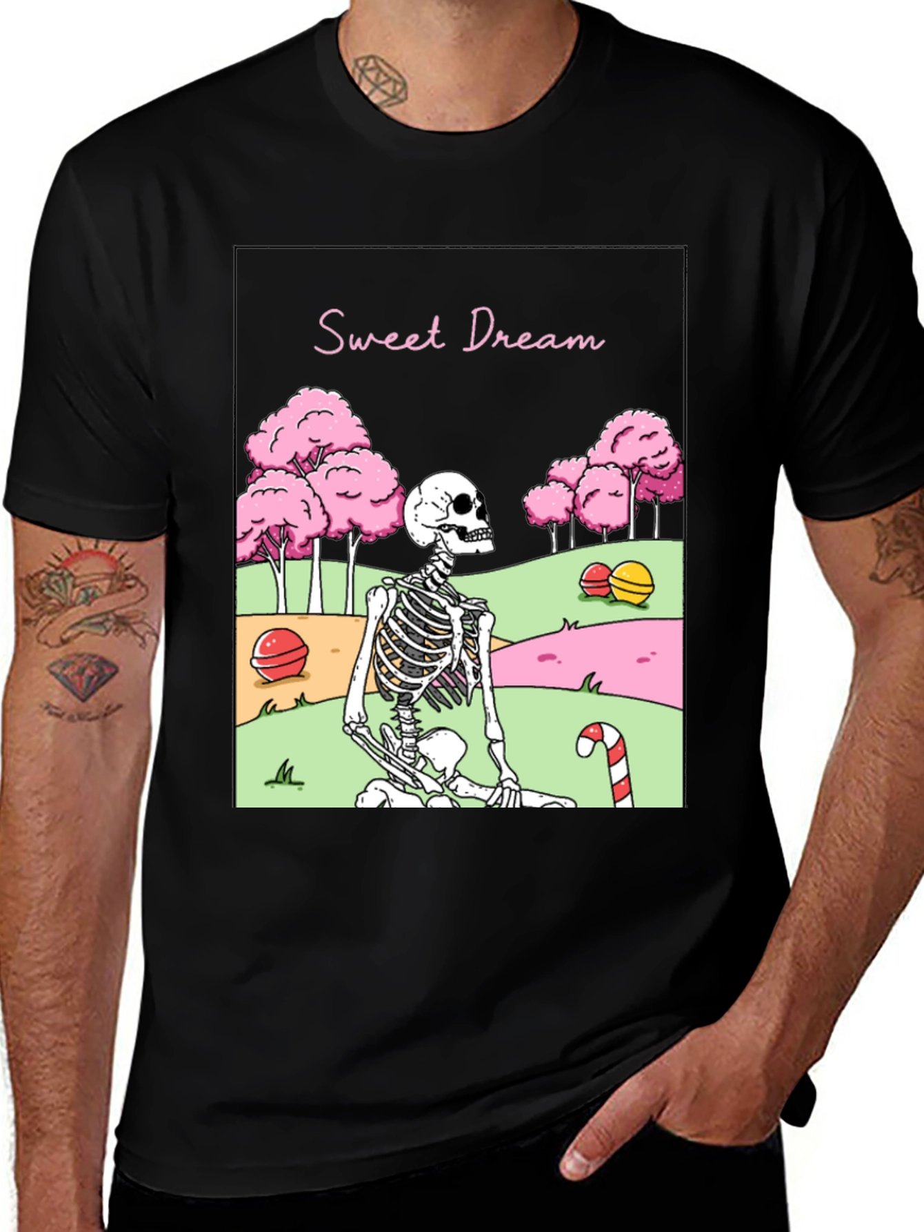 Sweet Dream Skeleton Graphic T-Shirt