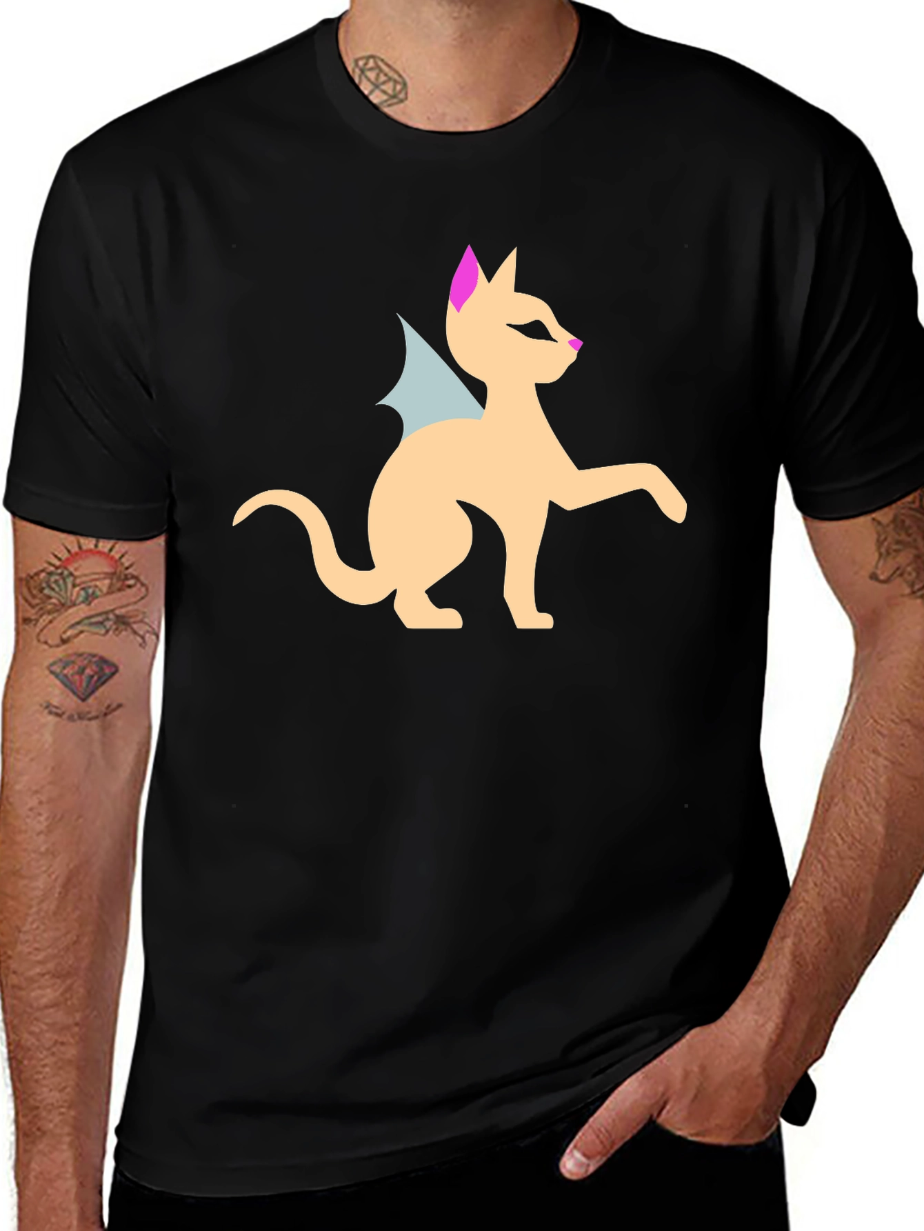Variant 26 of Cat Dragon T-Shirt - Whimsical Graphic Tee