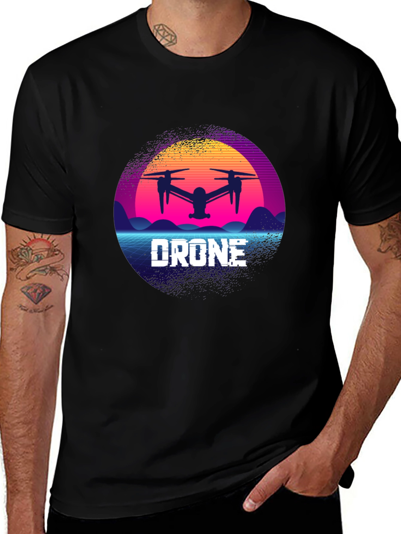 Variant 20 of Retro Drone T-Shirt - Vintage Style Graphic Tee