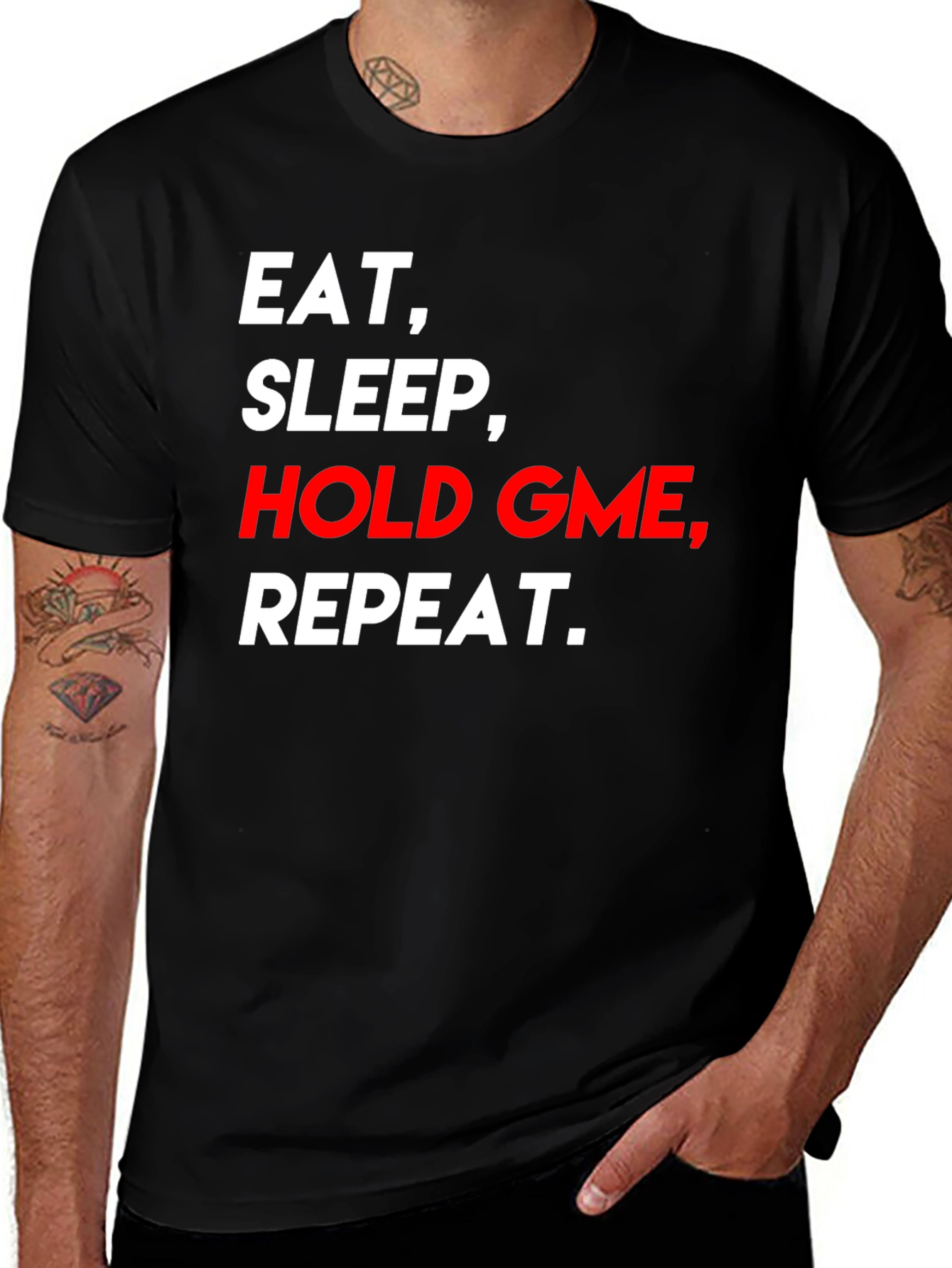 Eat Sleep Hold GME Repeat Graphic T-Shirt