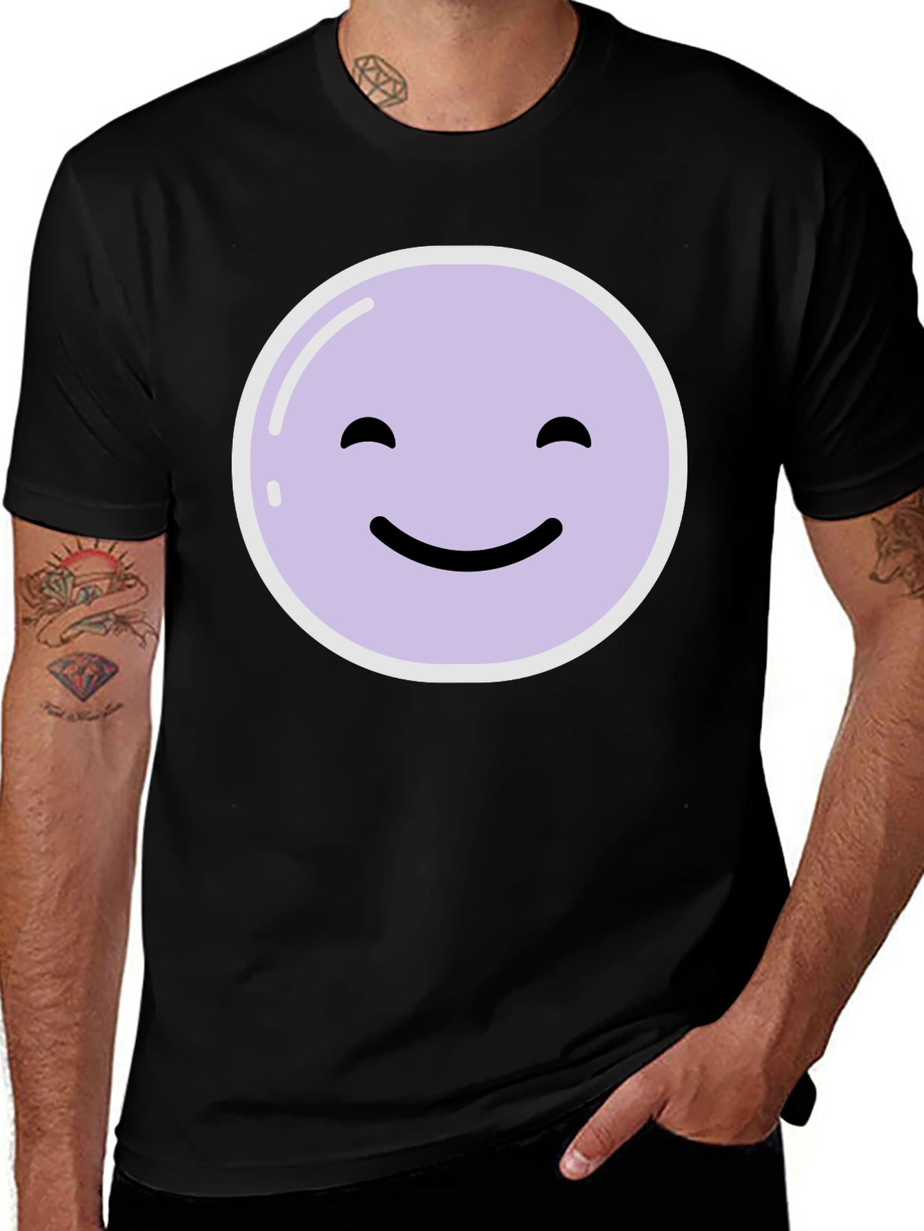 Variant 24 of Smiley Face Graphic Tee - Casual Comfort