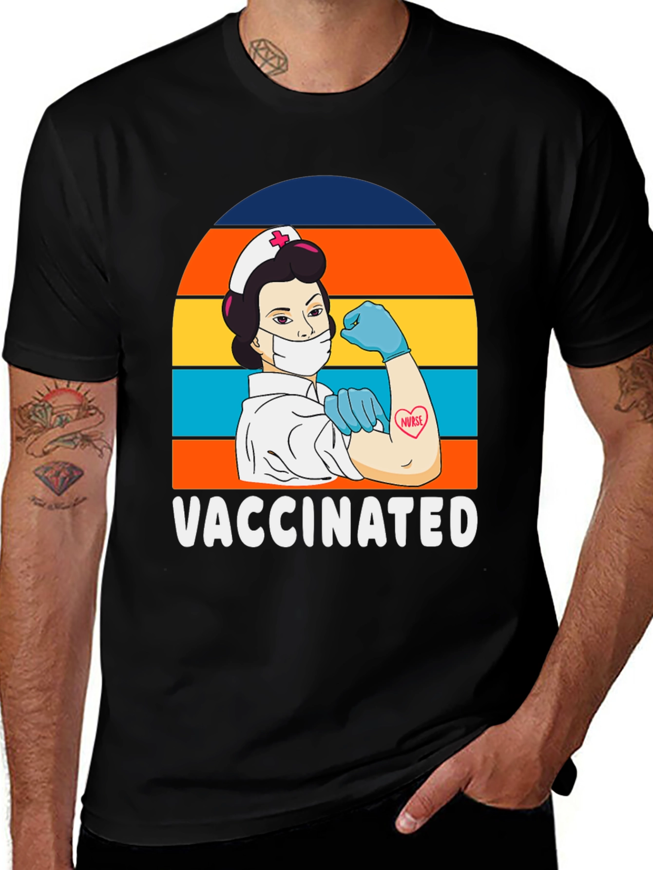 Variant 19 of Vaccinated Nurse T-Shirt