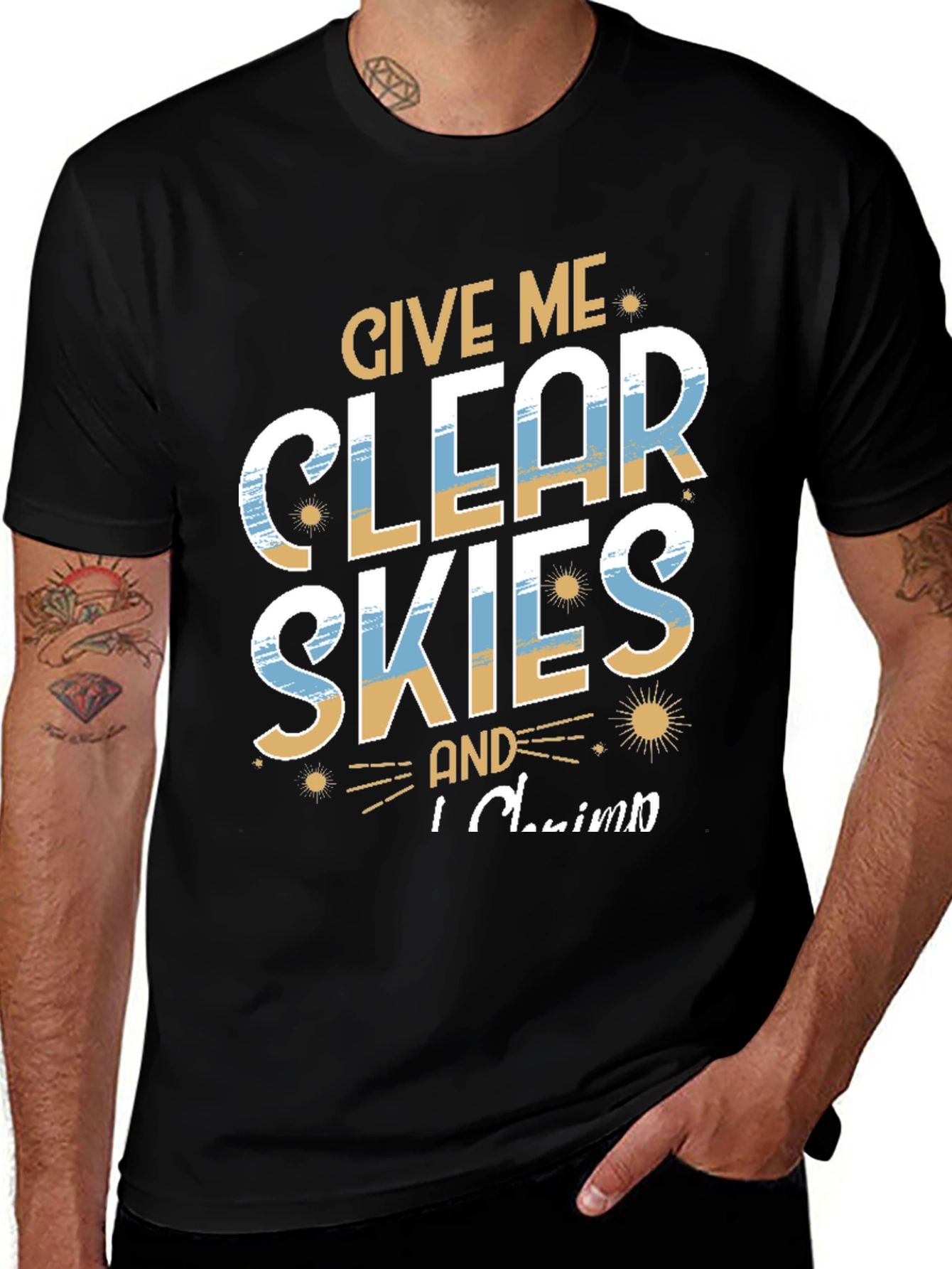 Variant 6 of Clear Skies Graphic Tee - Beach Vibes