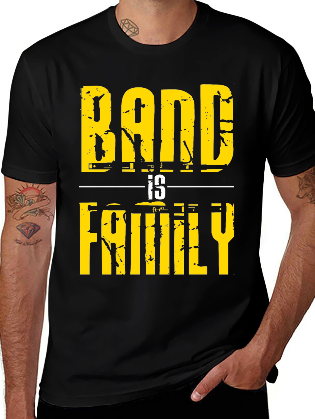 Variant 19 of Band Is Family Black Graphic Tee