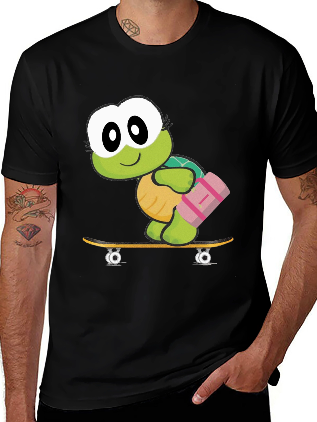 Variant 29 of Turtle on Skateboard Graphic T-Shirt