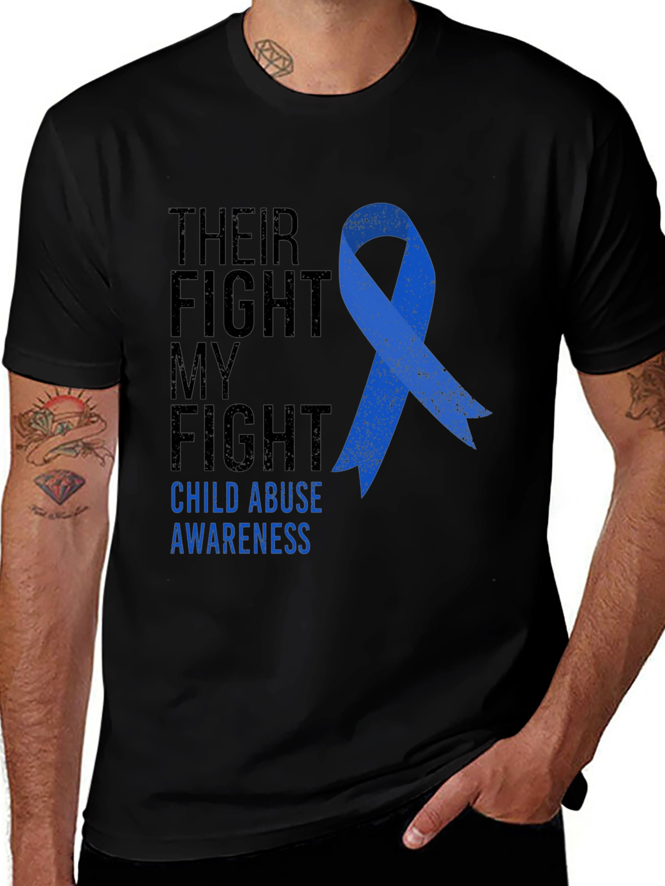 Variant 18 of Child Abuse Awareness Ribbon T-Shirt