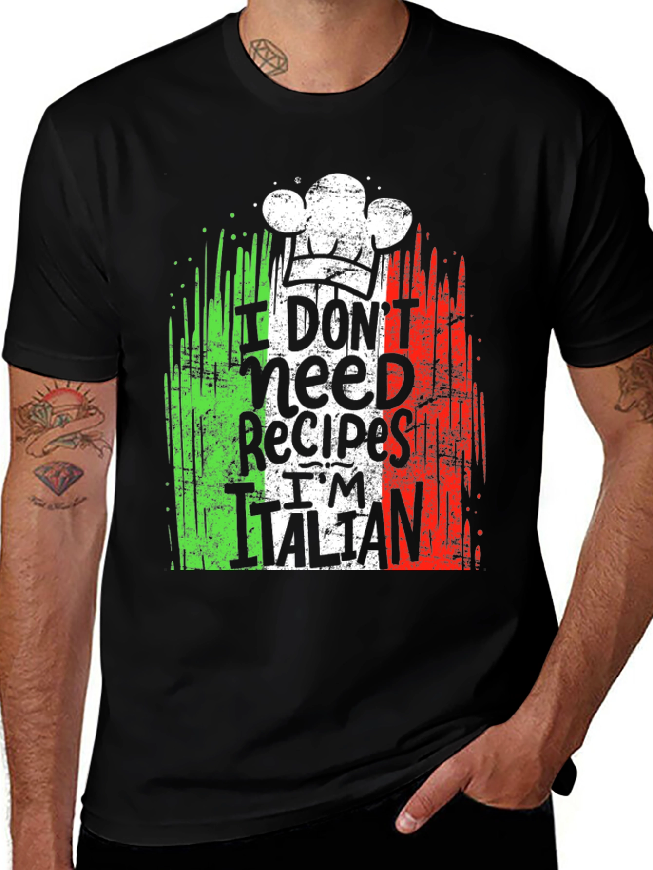 Italian Chef T-Shirt - I Don't Need Recipes