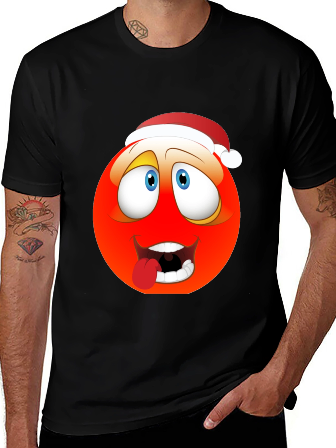 Variant 16 of Funny Emoji Christmas T-Shirt