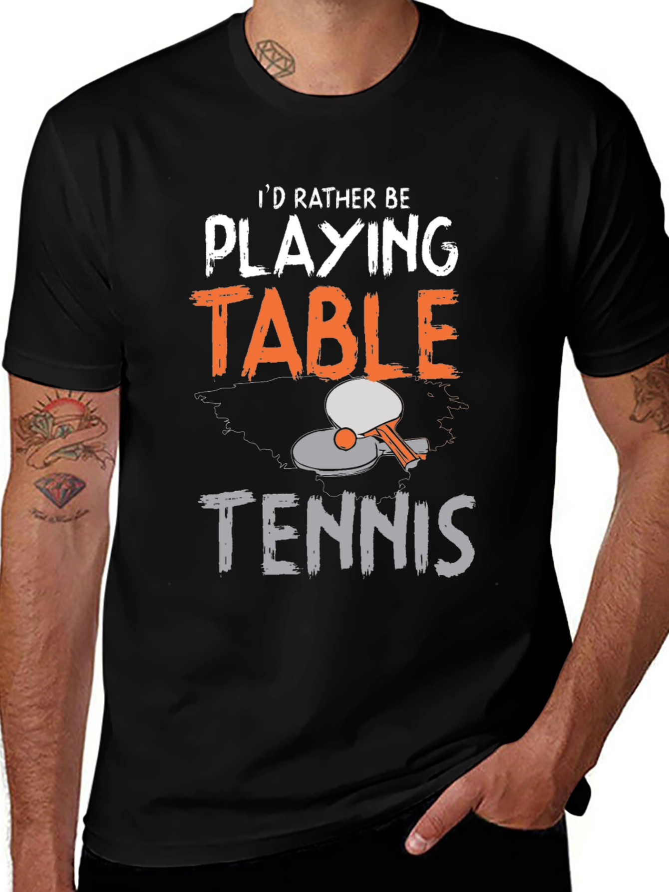 Variant 16 of I'd Rather Be Playing Table Tennis T-Shirt