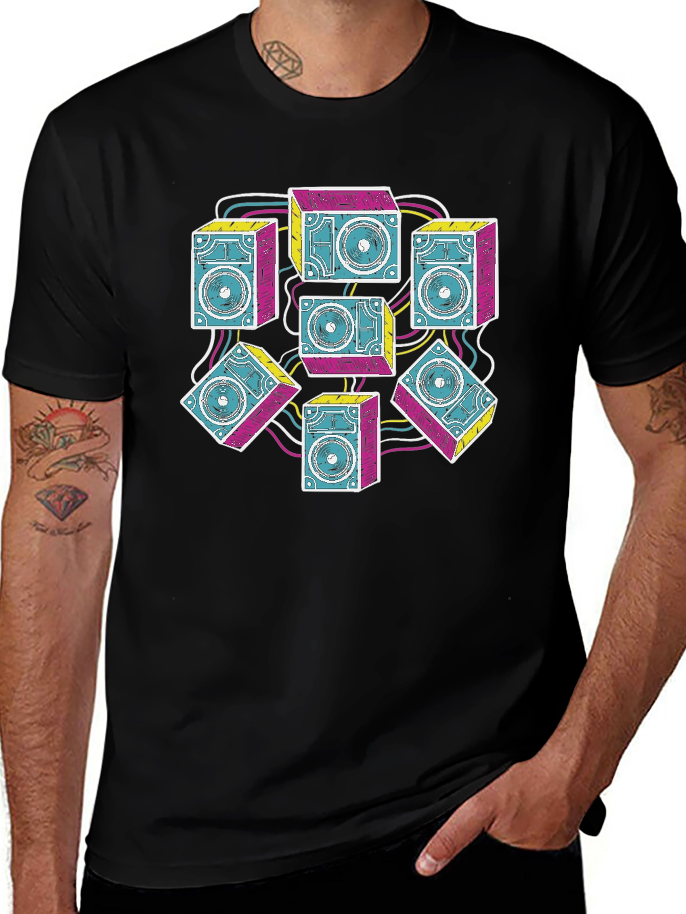 Variant 26 of Retro Speaker Graphic T-Shirt - Unique Music Lover Tee
