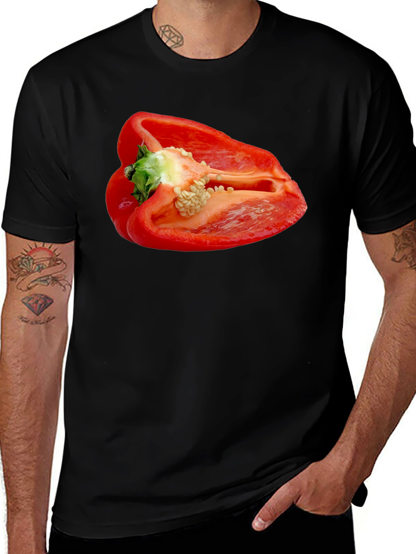 Variant 25 of Red Bell Pepper Graphic T-Shirt - Unisex Casual Tee