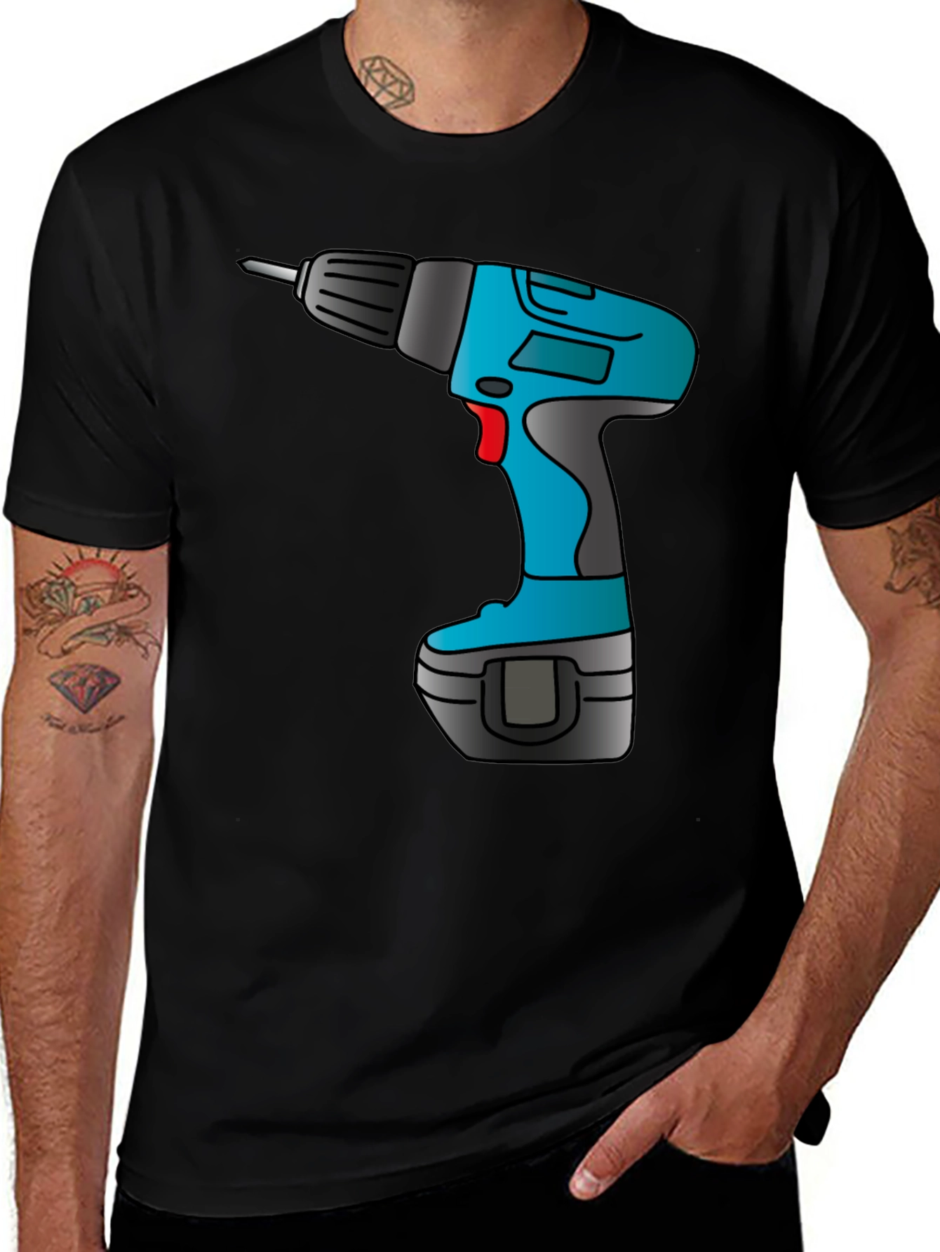 Variant 9 of Drill Graphic Tee - Construction Worker Gift