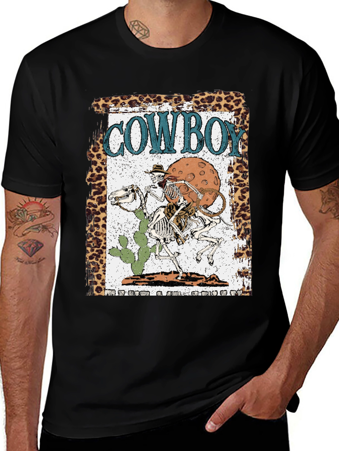 Variant 22 of Western Cowboy Skeleton T-Shirt