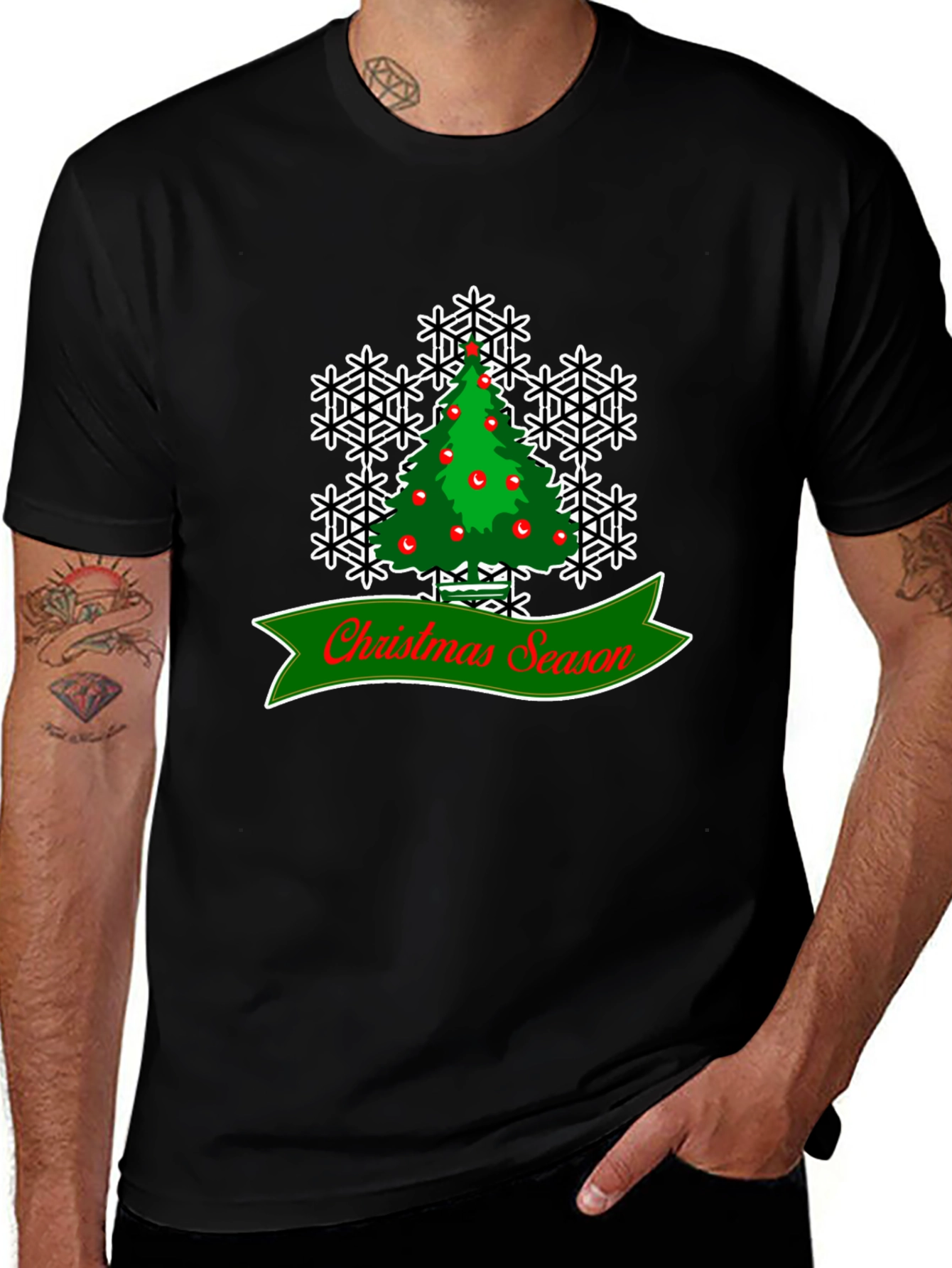 Christmas Season Tree Graphic T-Shirt