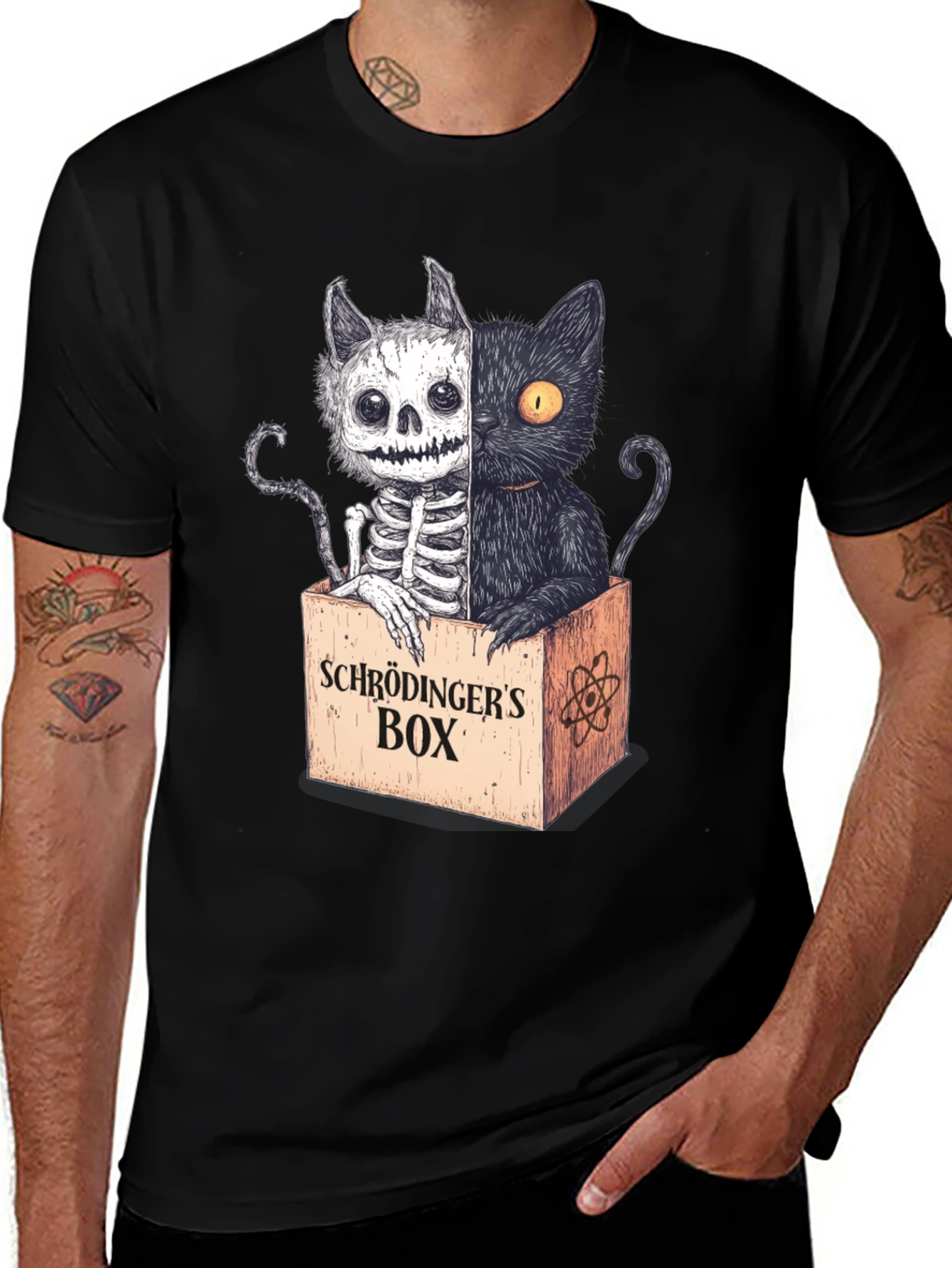 Variant 8 of Schrödinger's Cat T-Shirt - Half Dead, Half Alive