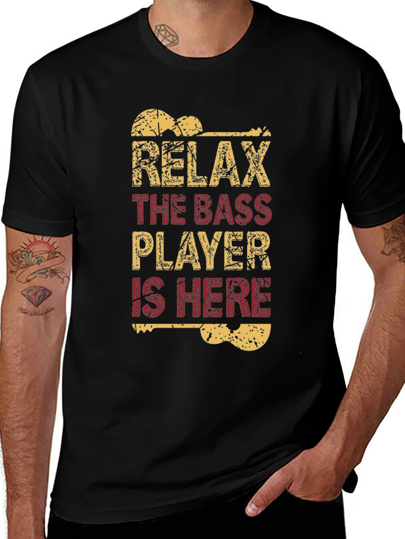 Variant 6 of Relax Bass Player T-Shirt