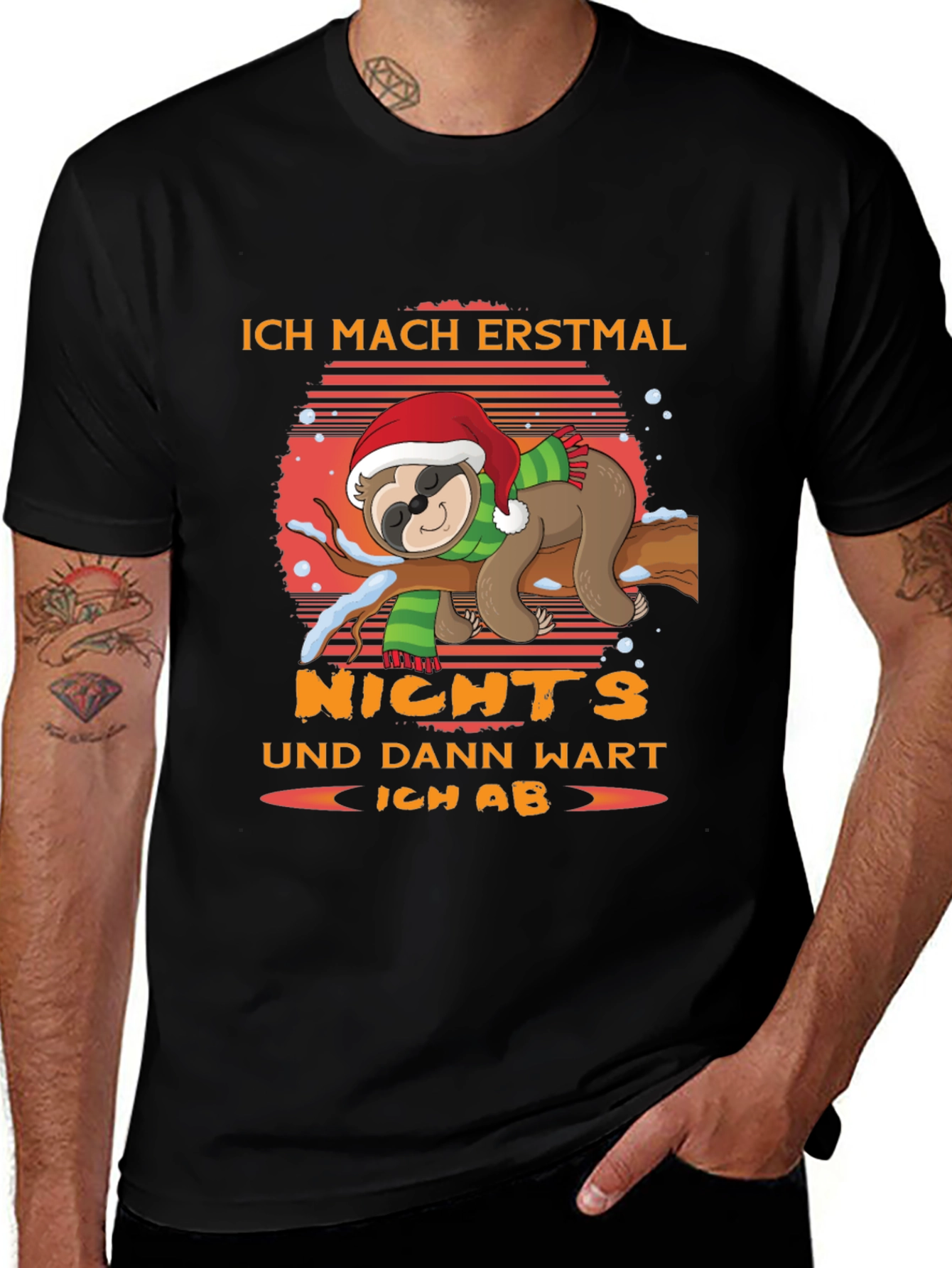 Variant 11 of Ich Mach Erstmal Nichts Sloth Christmas T-Shirt