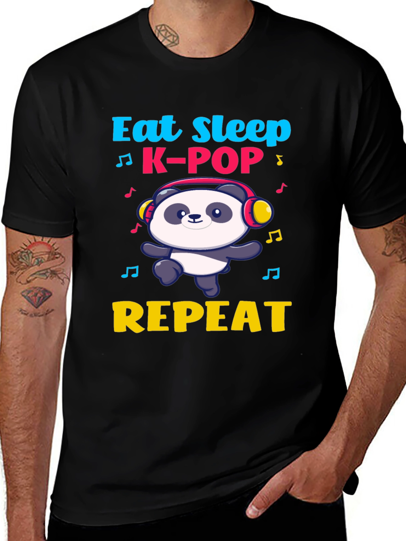 Variant 15 of Eat Sleep K-Pop Panda T-Shirt