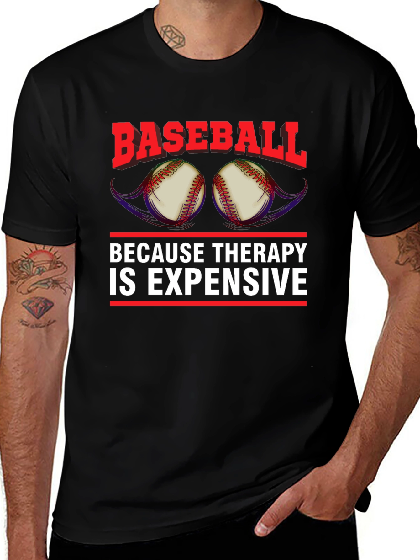 Variant 19 of Baseball Therapy Graphic Tee