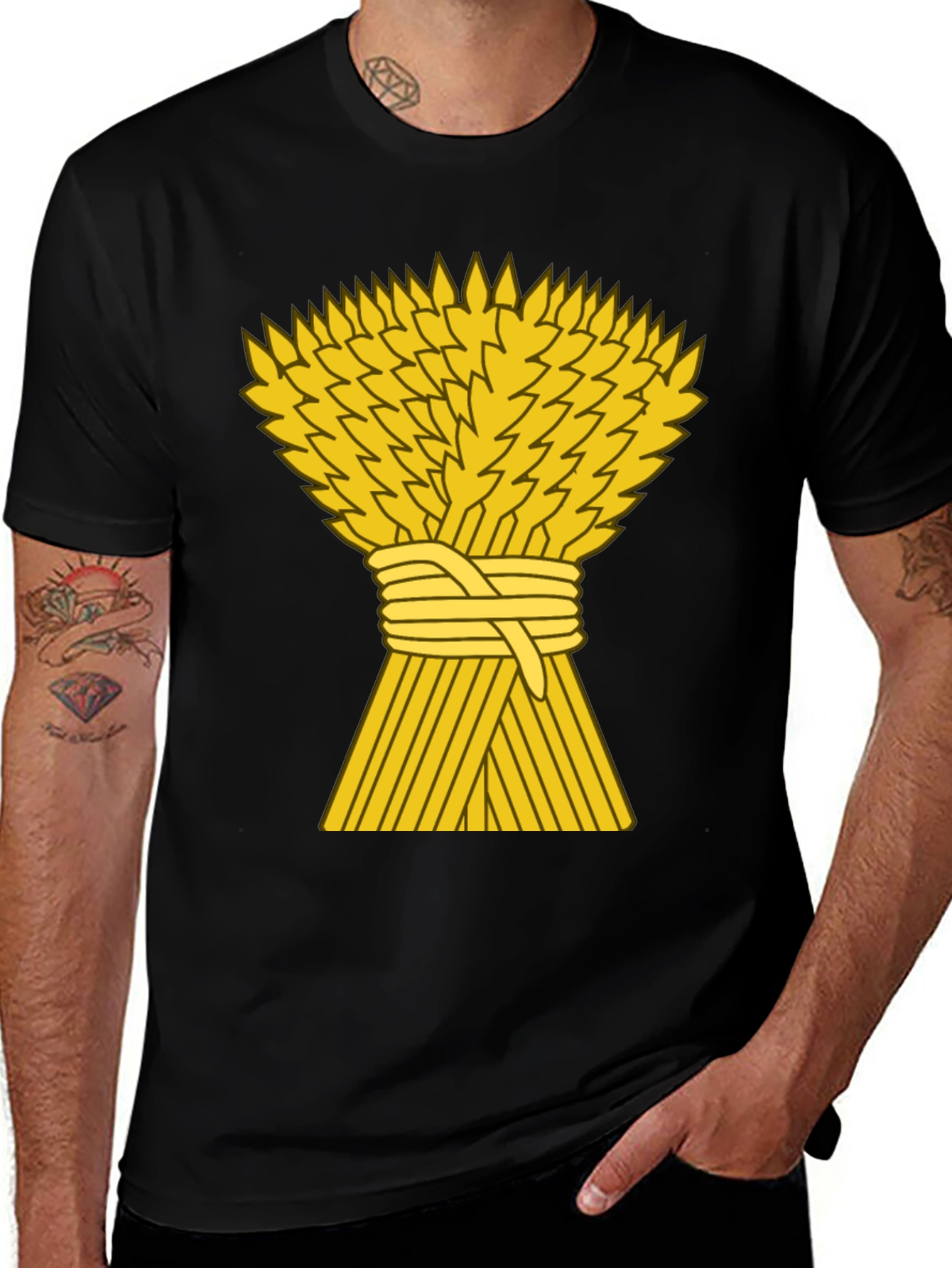 Variant 15 of Wheat Stalk Graphic Tee - Farm Fresh Style