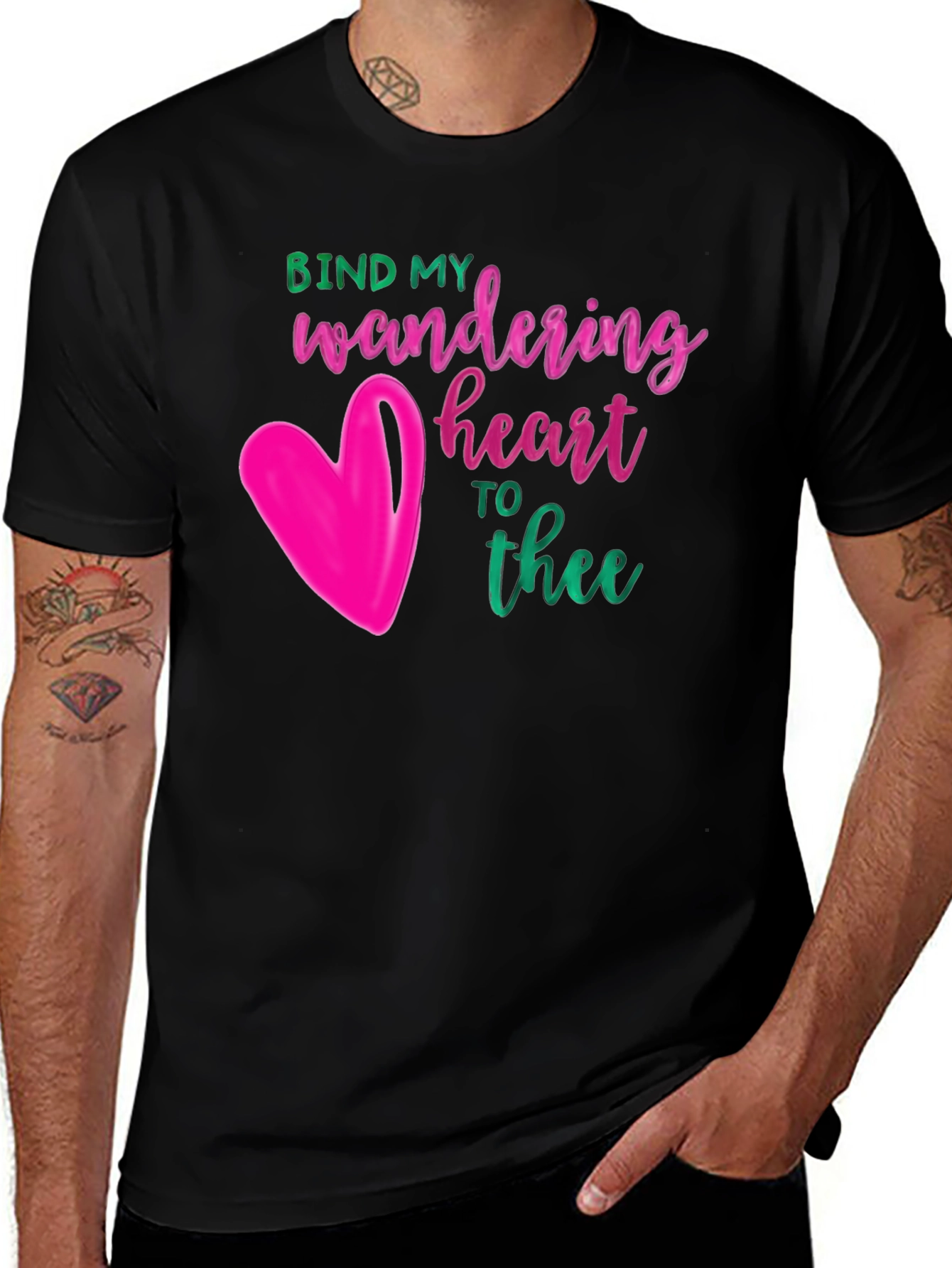 Variant 5 of Wandering Heart Graphic Tee - Express Your Faith