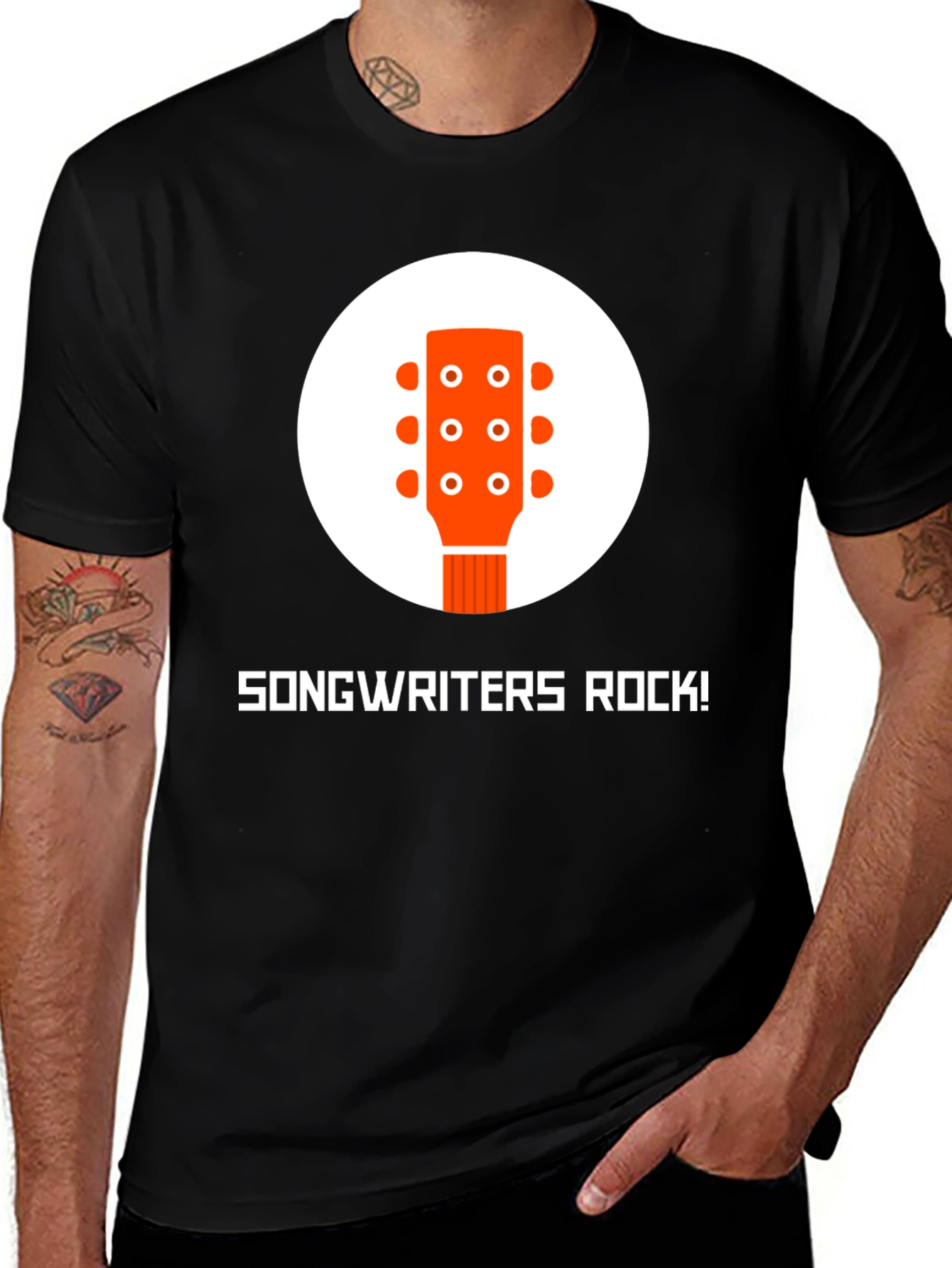 Black Songwriters Rock T-Shirt - Music Lover Tee main image
