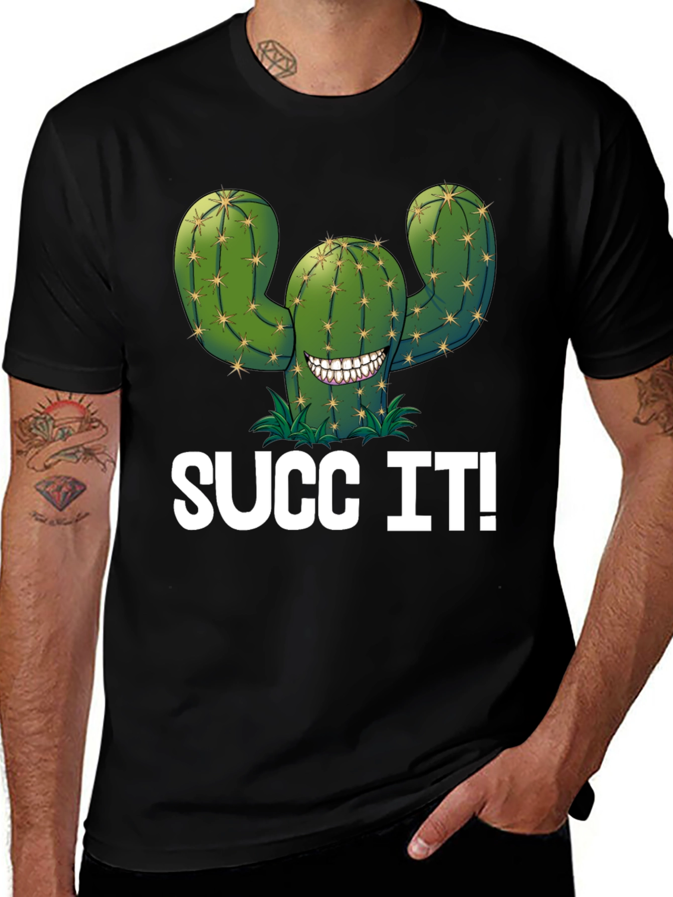 Variant 27 of Succ It! Cactus Graphic T-Shirt - Novelty Tee