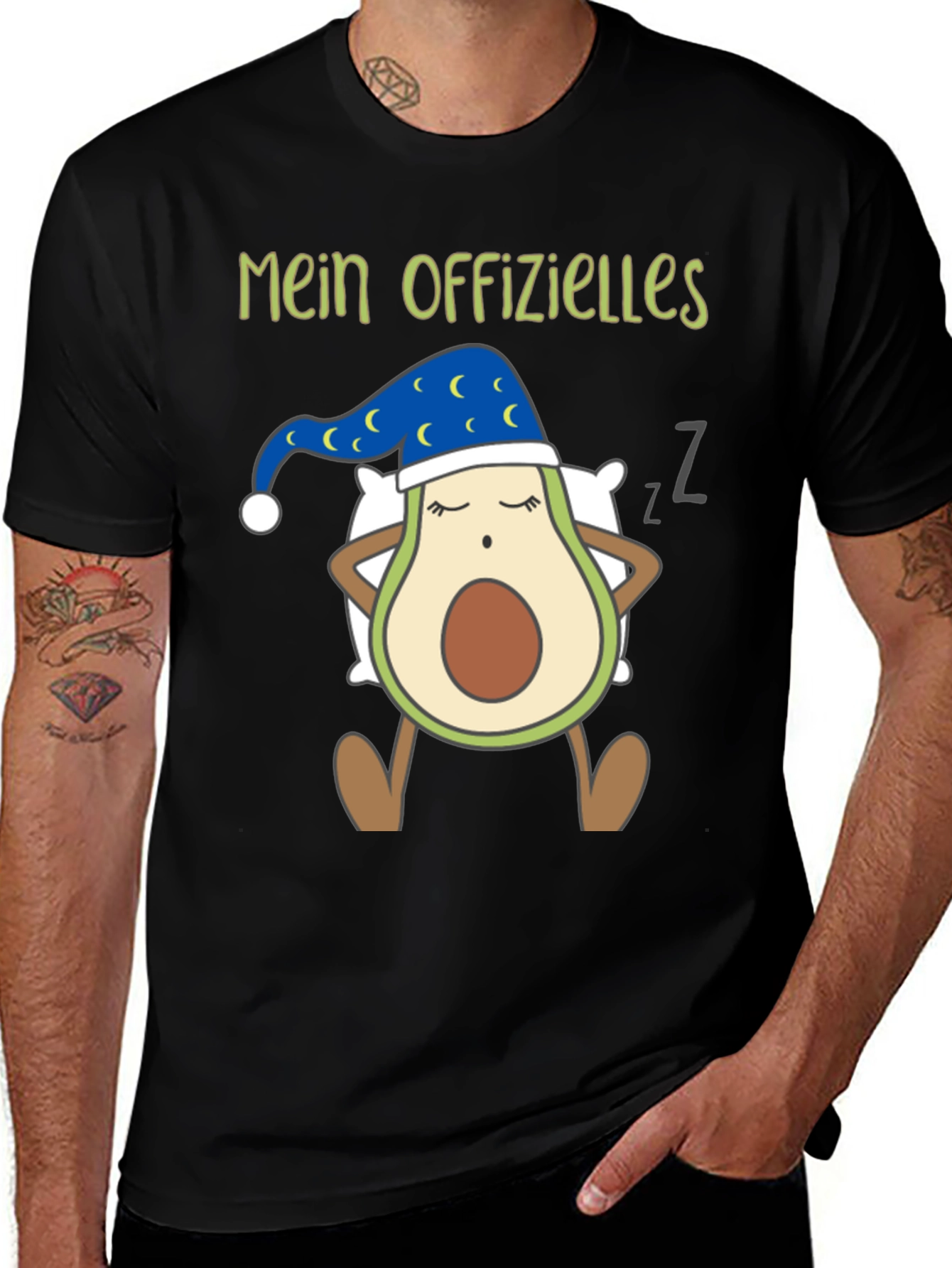 Variant 21 of Funny Sleeping Avocado T-Shirt - Mein Offizielles