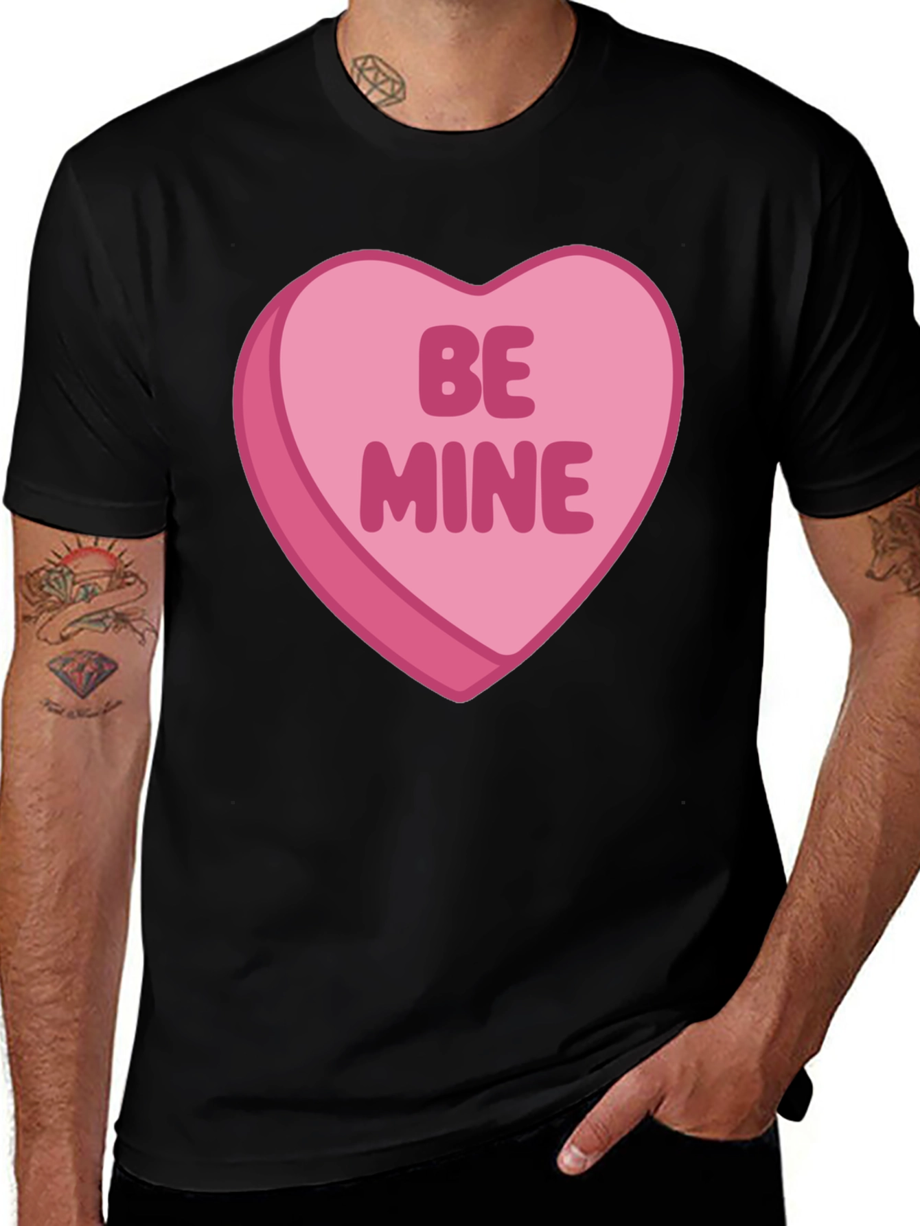 Be Mine Heart Candy Graphic Tee - Valentine's Day Gift