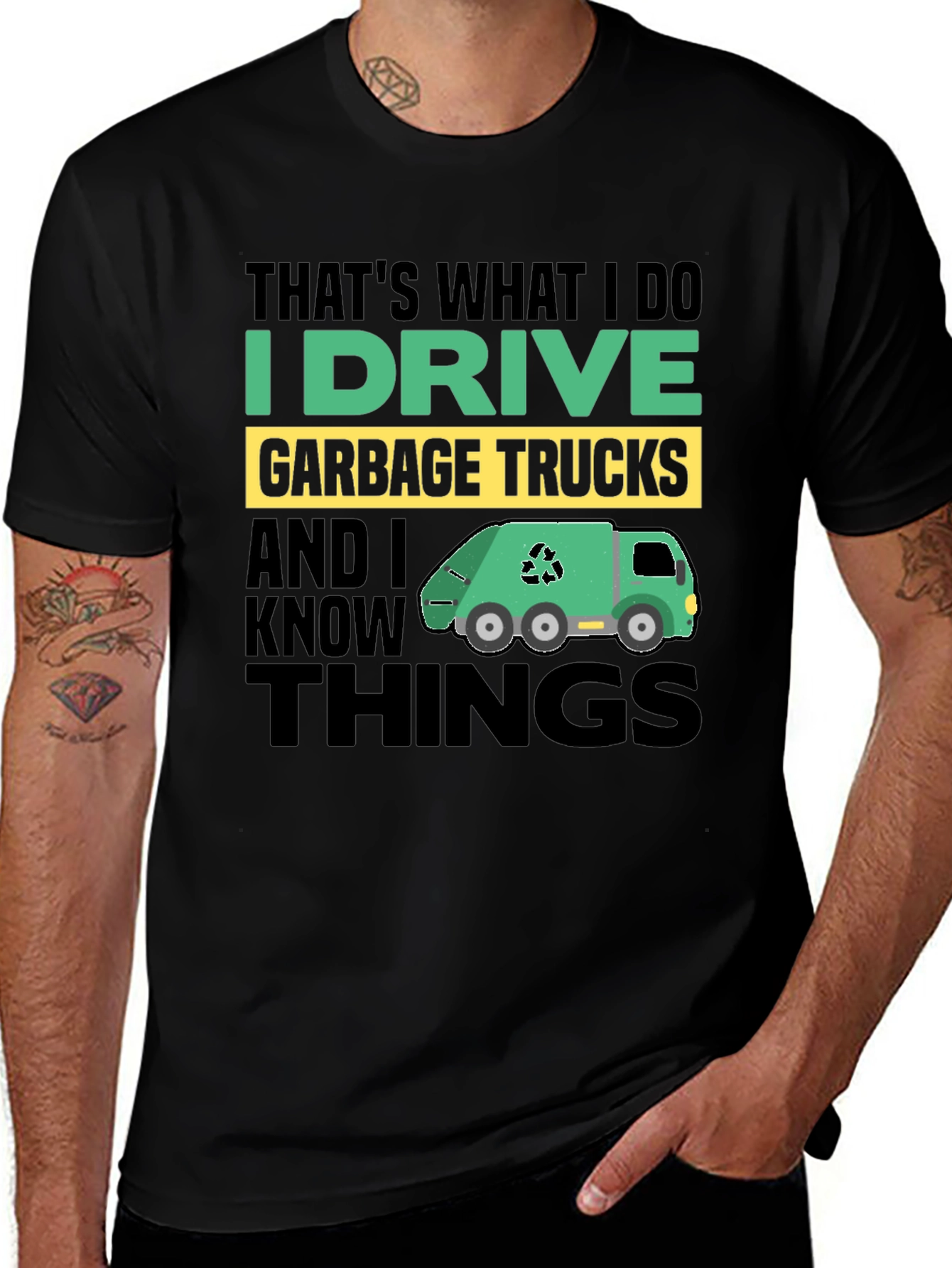 Variant 20 of I Drive Garbage Trucks Men's T-Shirt