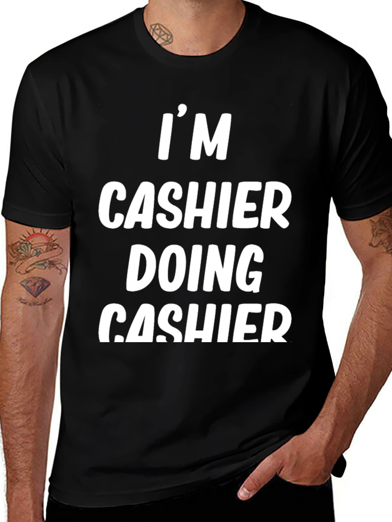 Variant 10 of Funny Cashier Job T-Shirt - I'm Cashier Doing Cashier