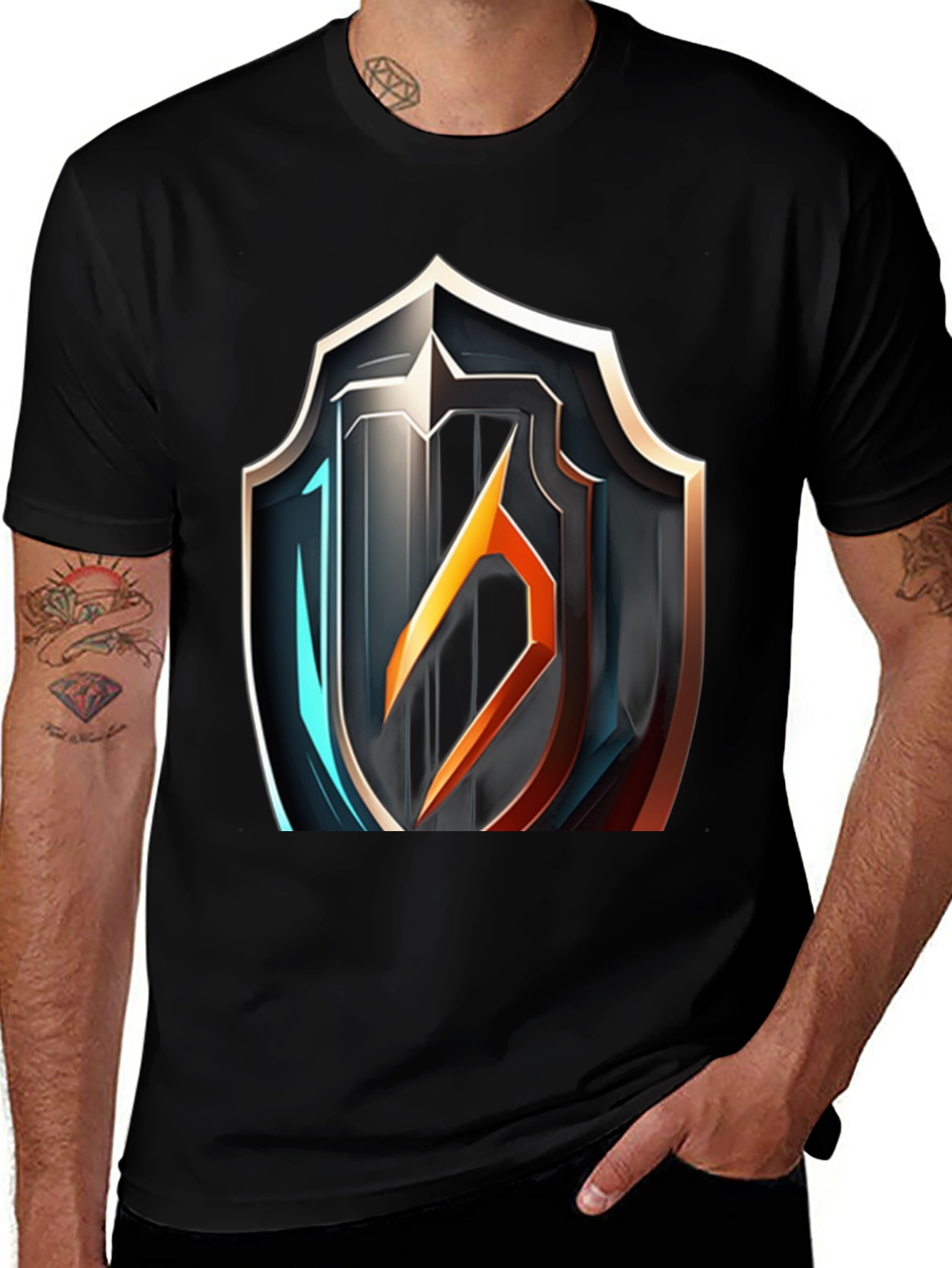 Variant 5 of Shield Graphic Tee - Modern Armor Design