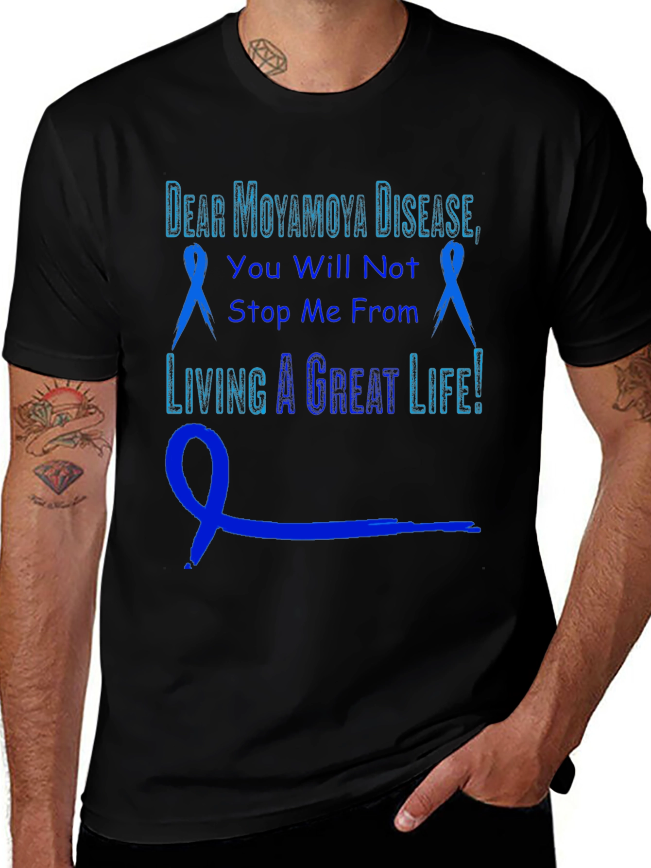 Moyamoya Disease Awareness T-Shirt: Living a Great Life