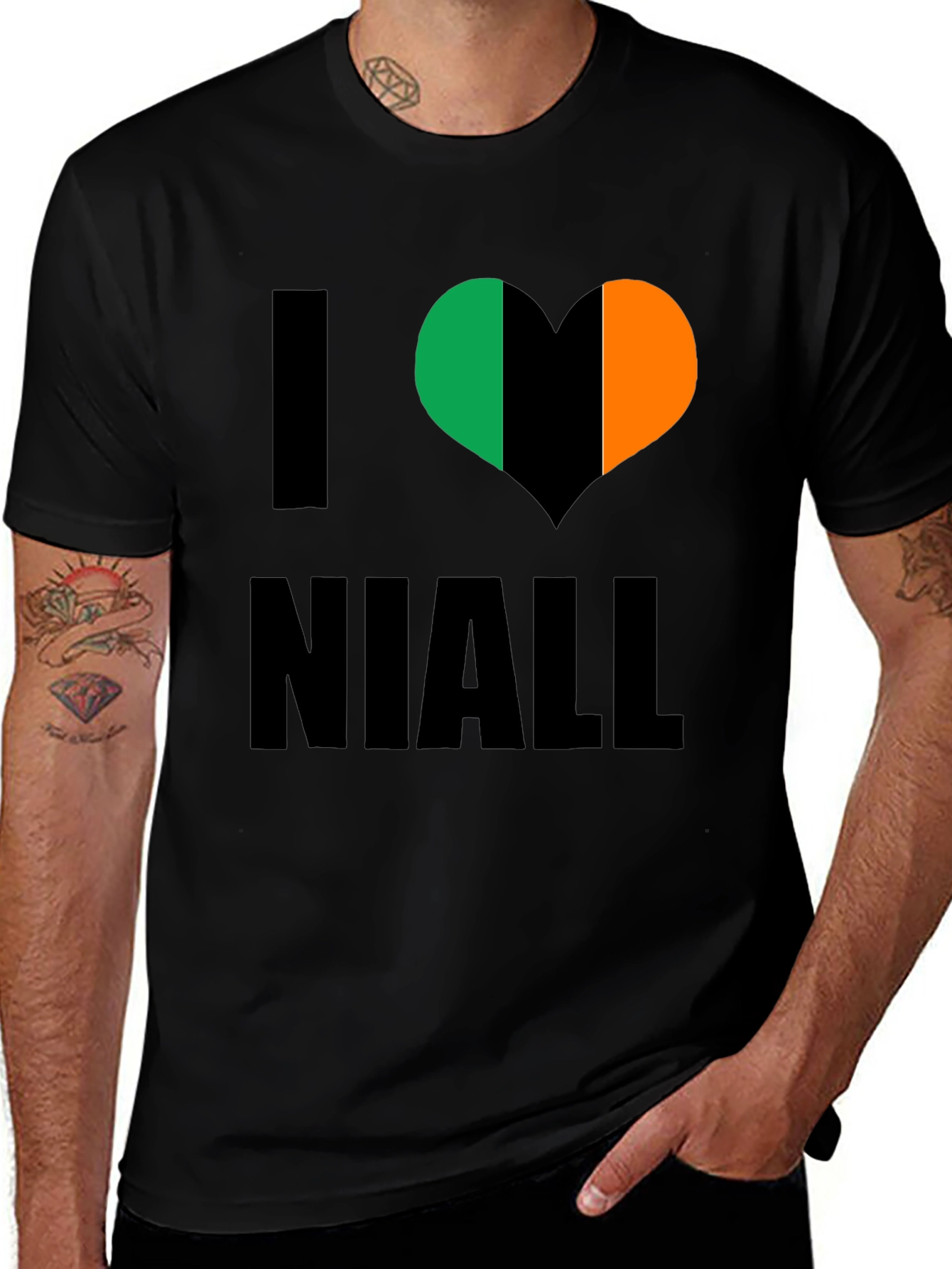 I Heart Niall T-Shirt Ireland Flag Heart Design