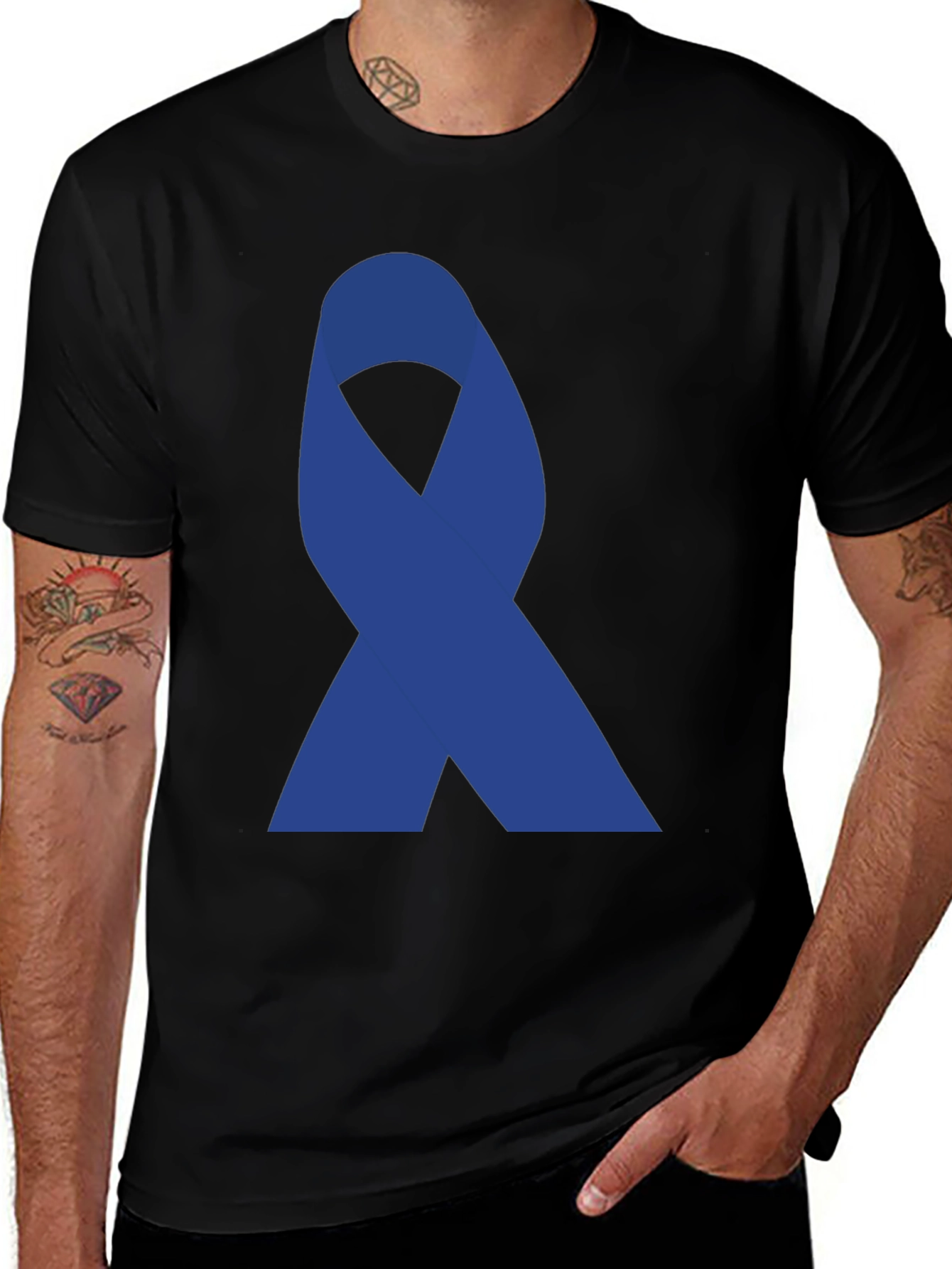 Variant 24 of Blue Ribbon Graphic T-Shirt - Awareness Tee