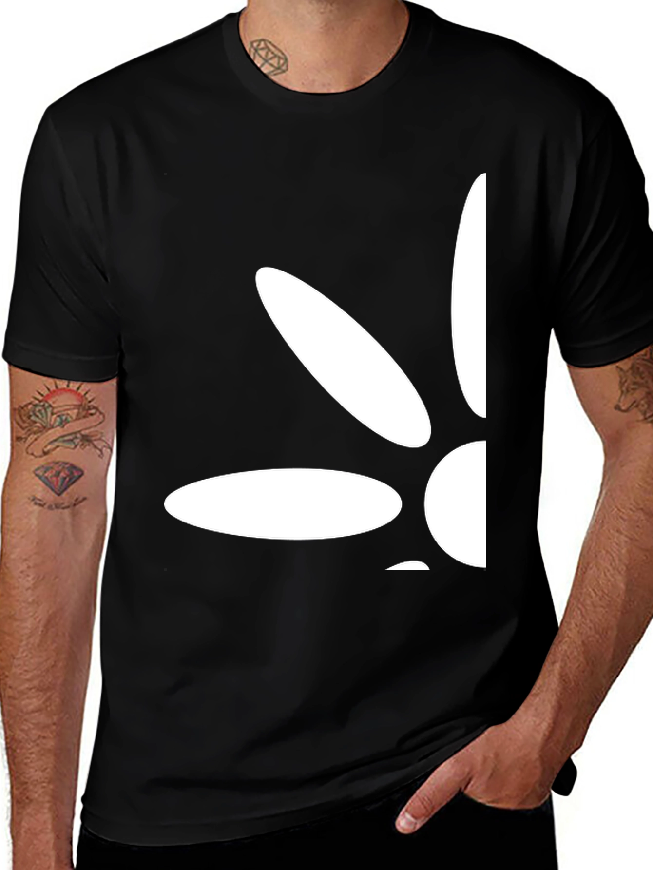 Variant 29 of Modern Graphic Black T-Shirt