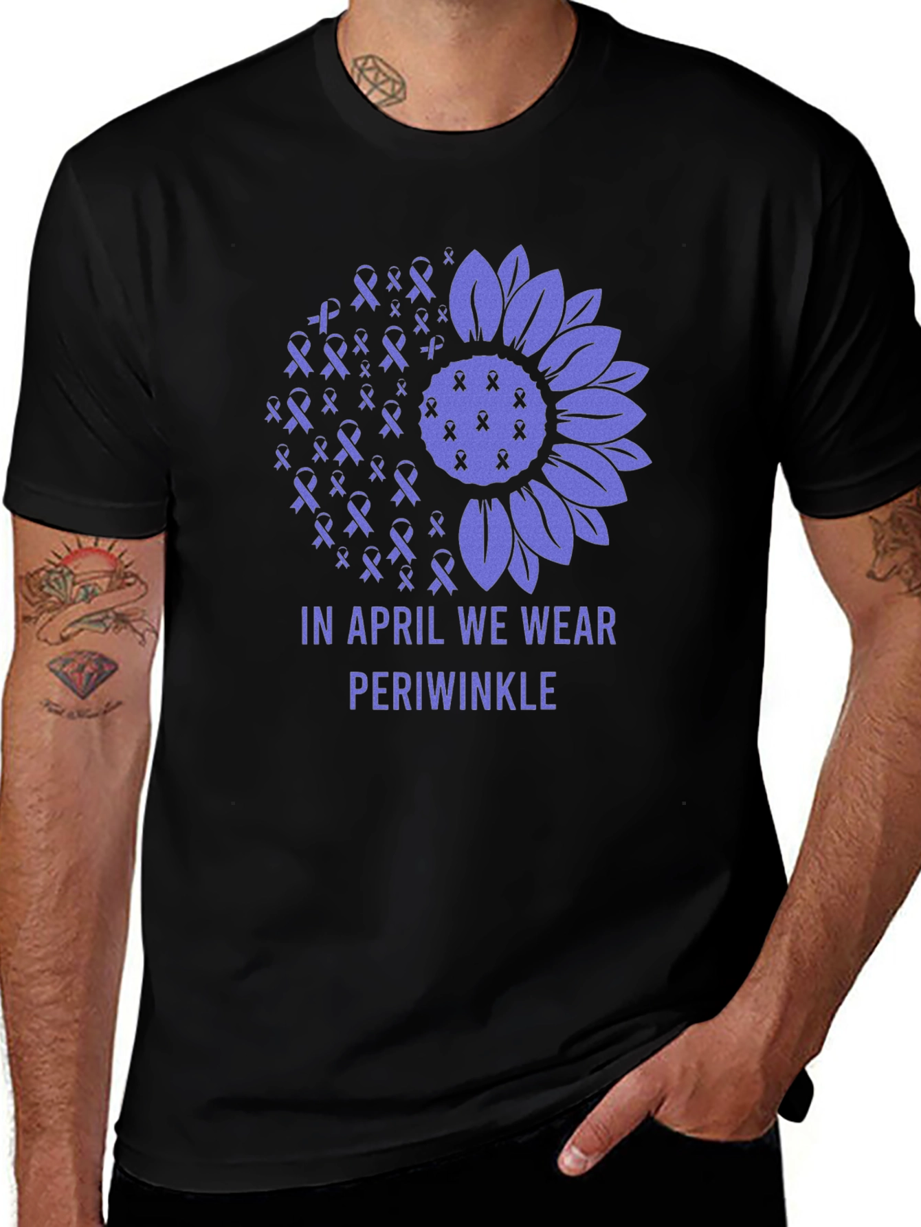 Variant 2 of Periwinkle Awareness T-Shirt: In April We Wear
