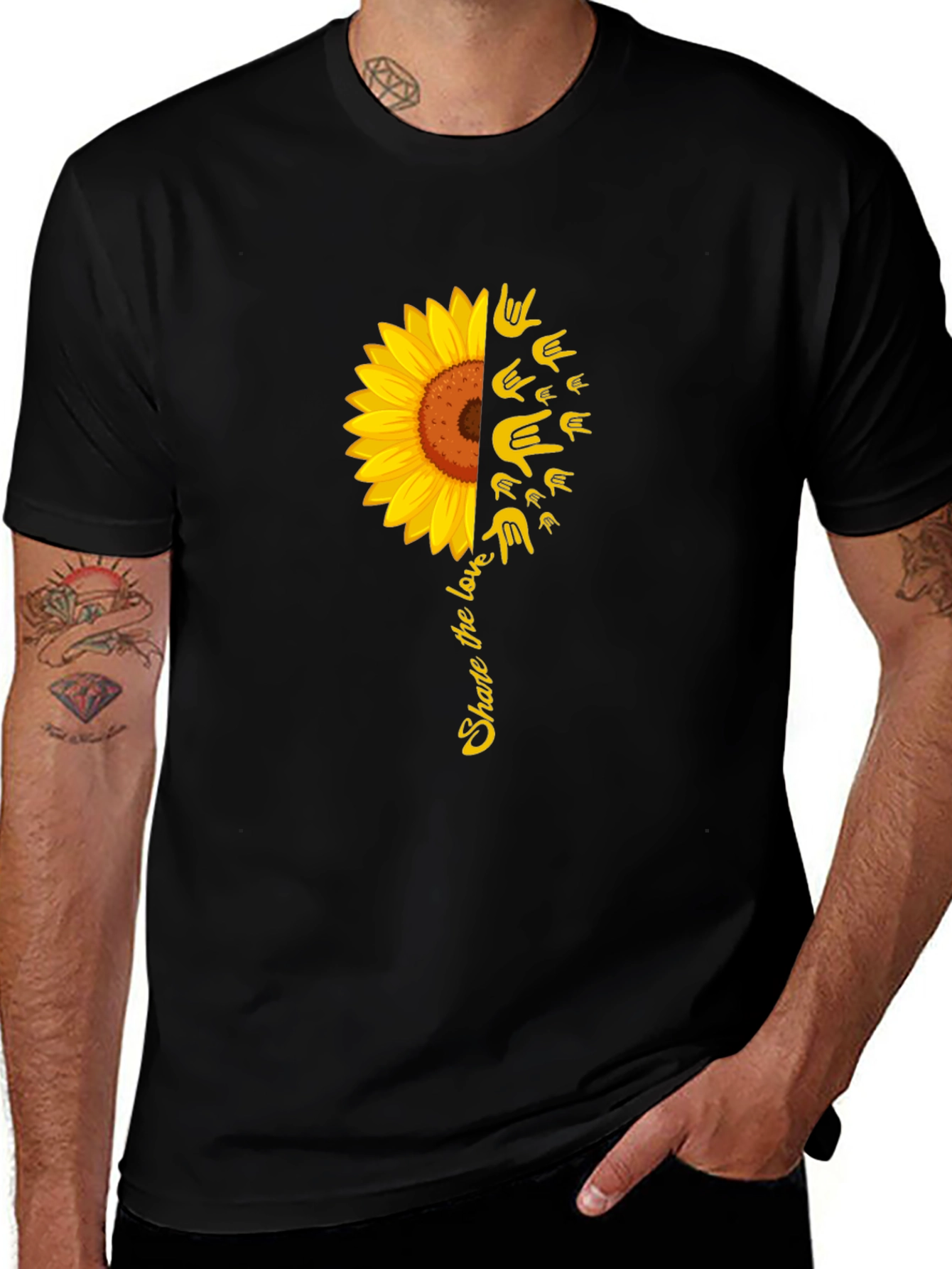 Variant 5 of Share the Love Sunflower Graphic Tee