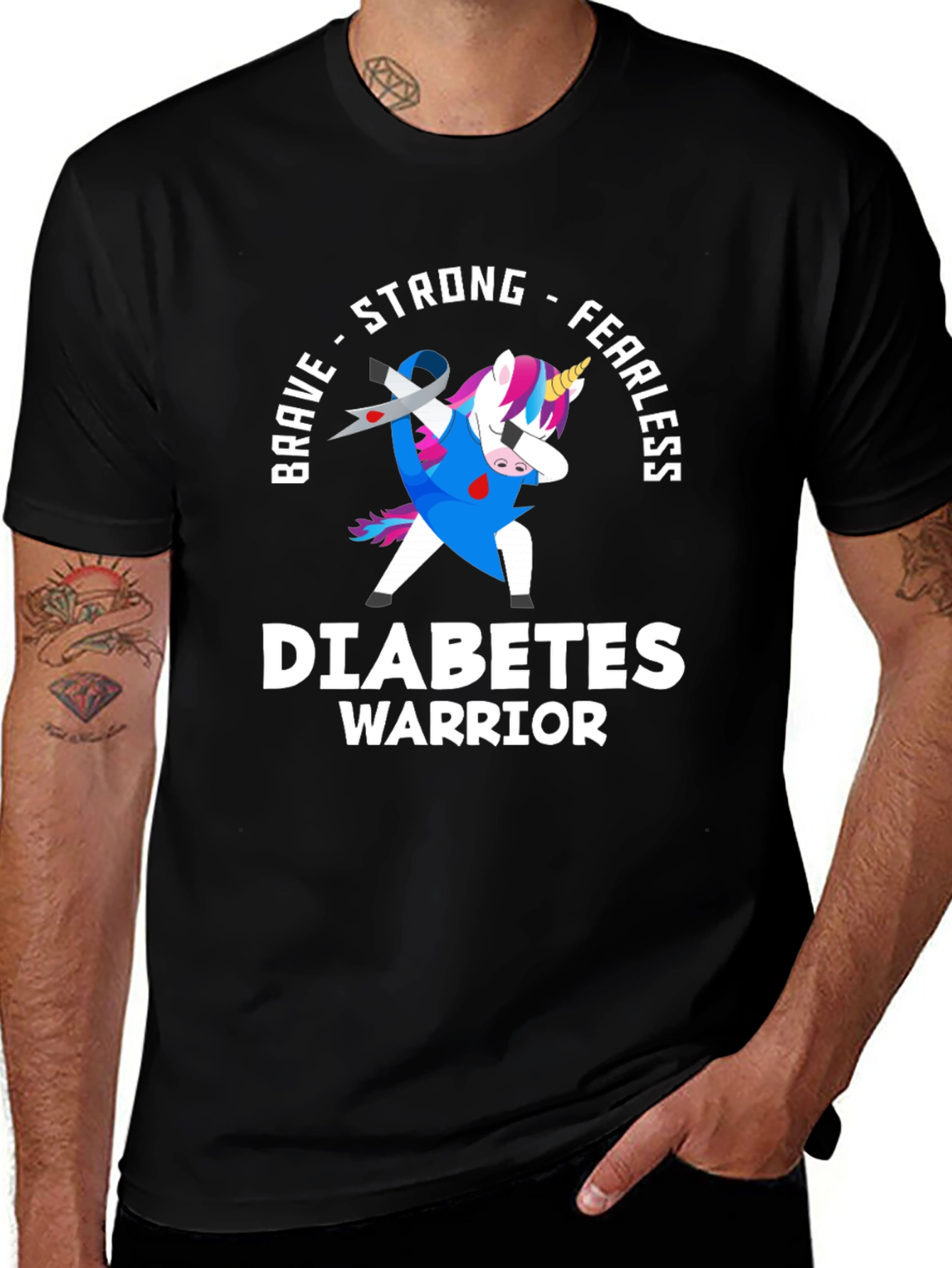 Variant 19 of Diabetes Warrior Unicorn T-Shirt