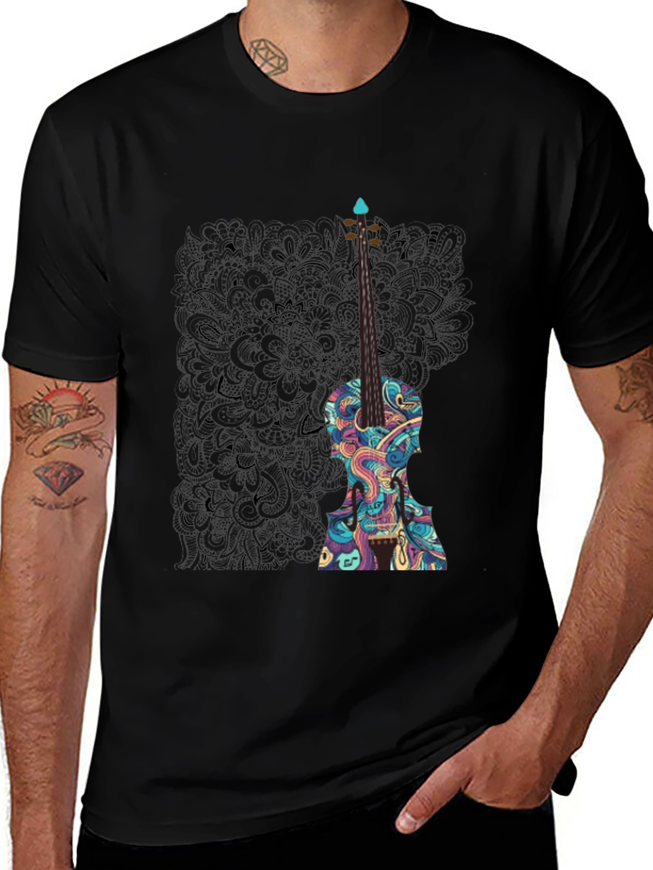 Variant 26 of Musical T-Shirt - Violin Graphic Tee