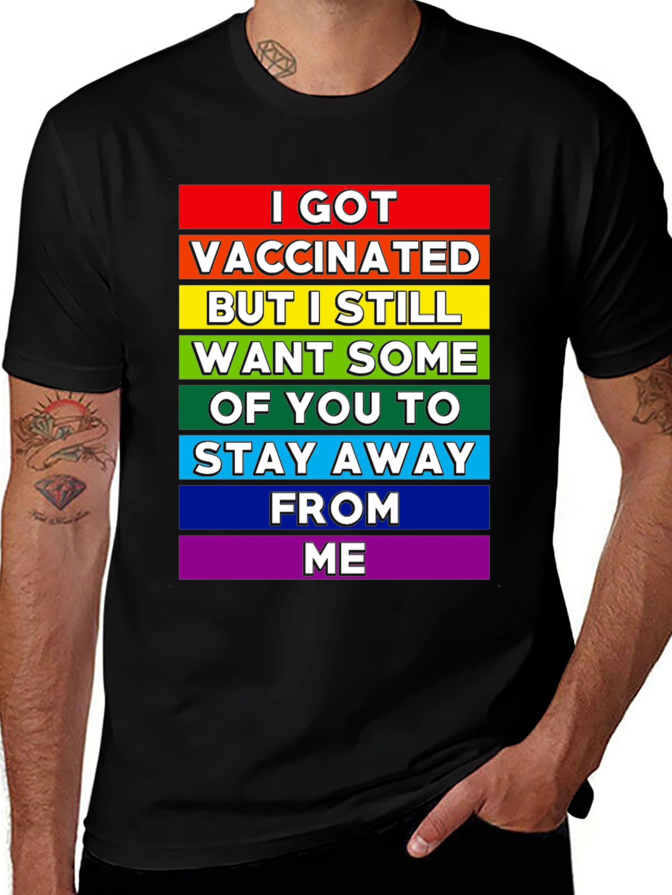 Variant 18 of Vaccinated But Still Want Social Distance Tee