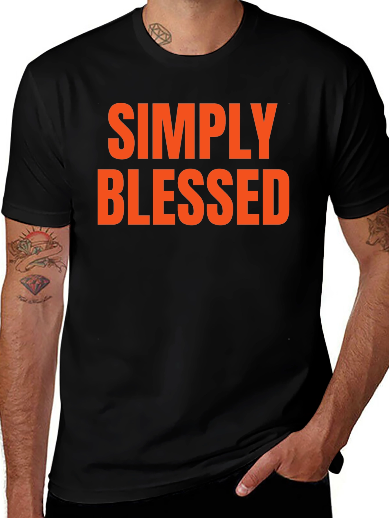 Variant 20 of Simply Blessed Graphic Tee - Black T-Shirt
